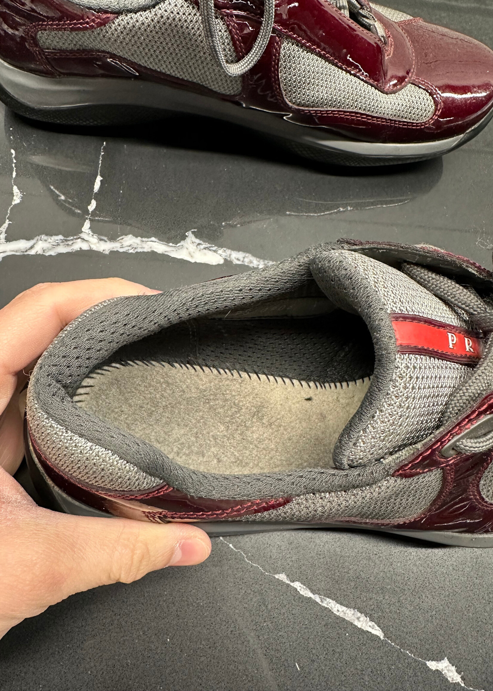 Prada America Cup Maroon Fits Masc 9 As Is