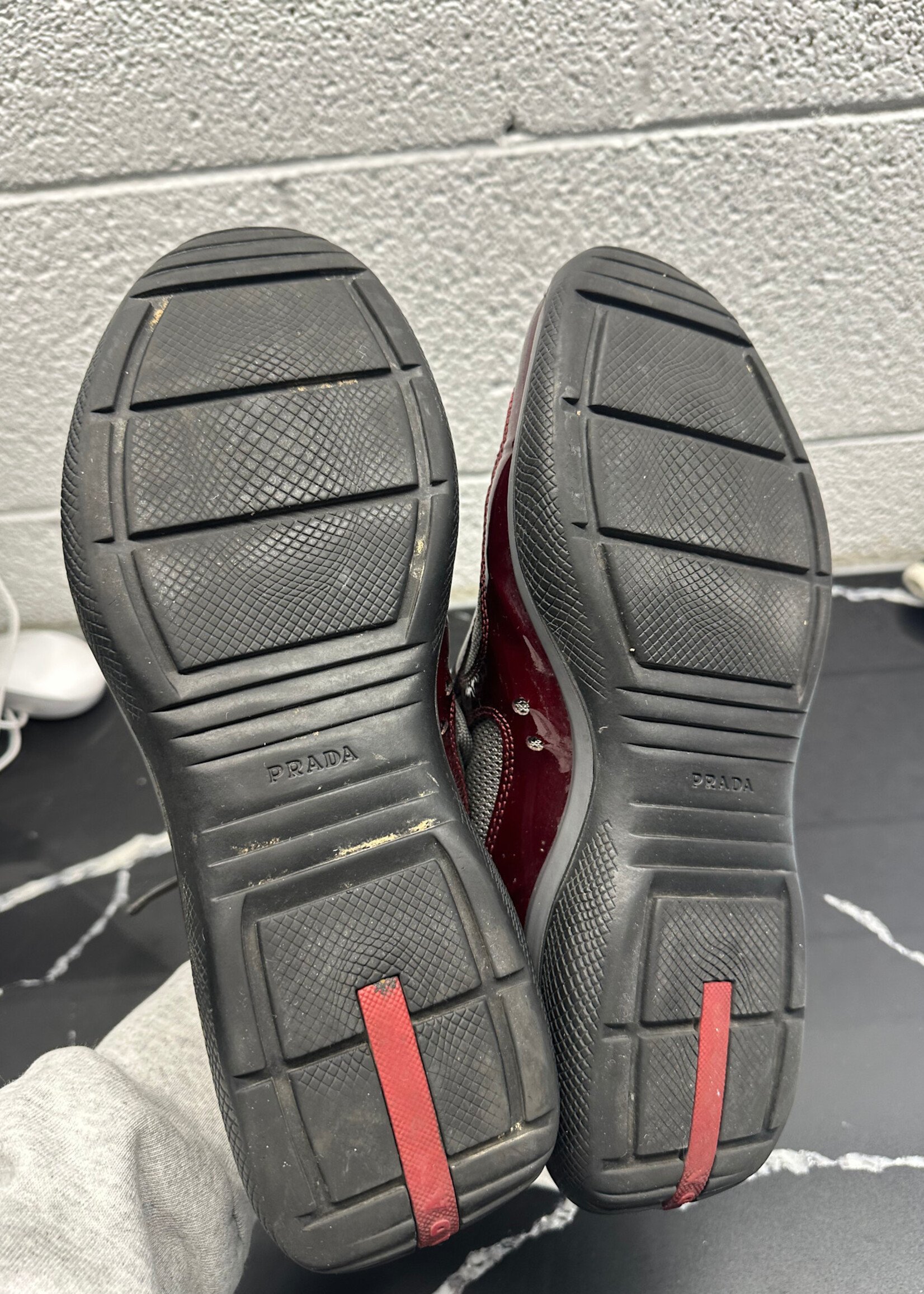 Prada America Cup Maroon Fits Masc 9 As Is