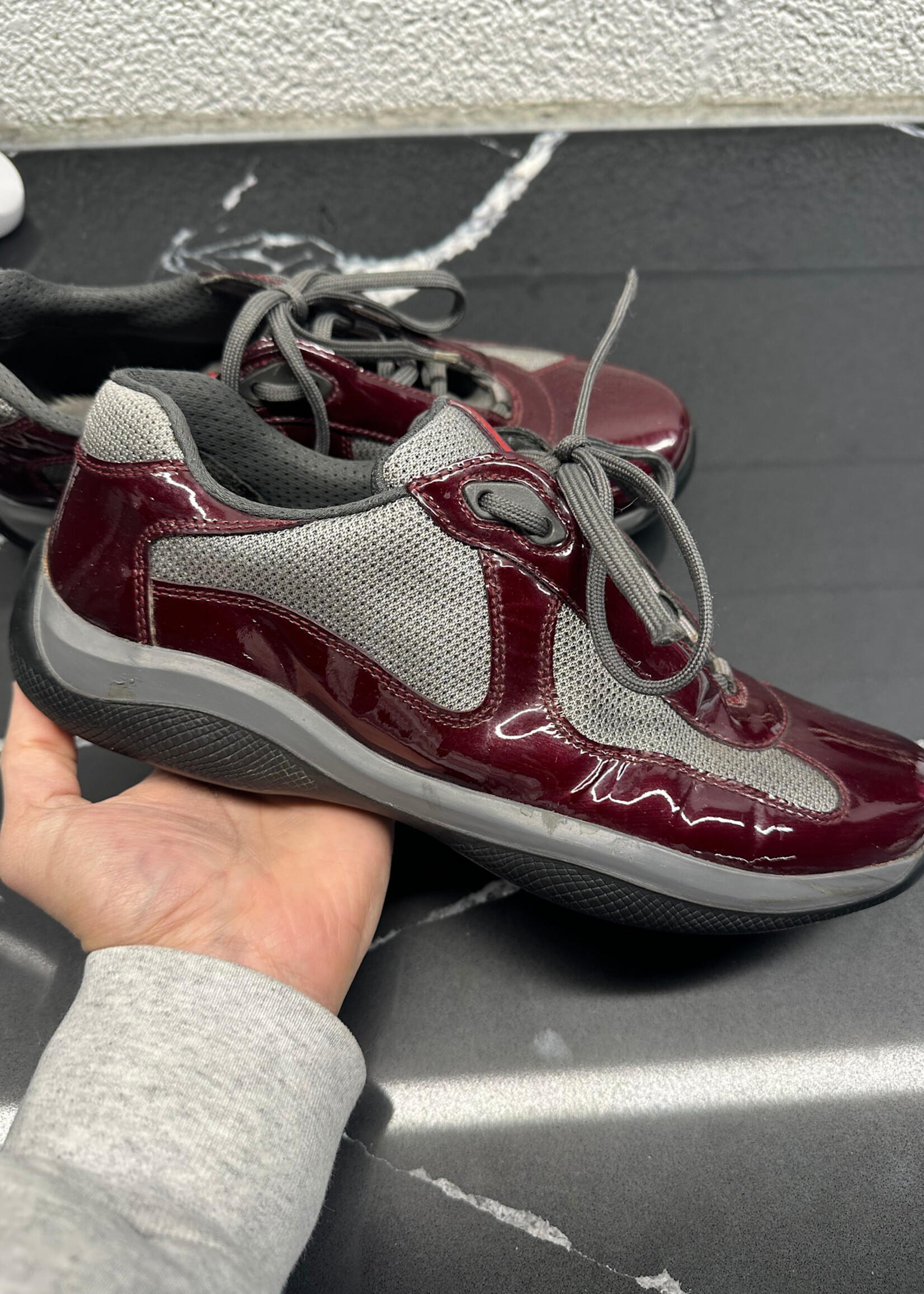 Prada America Cup Maroon Fits Masc 9 As Is