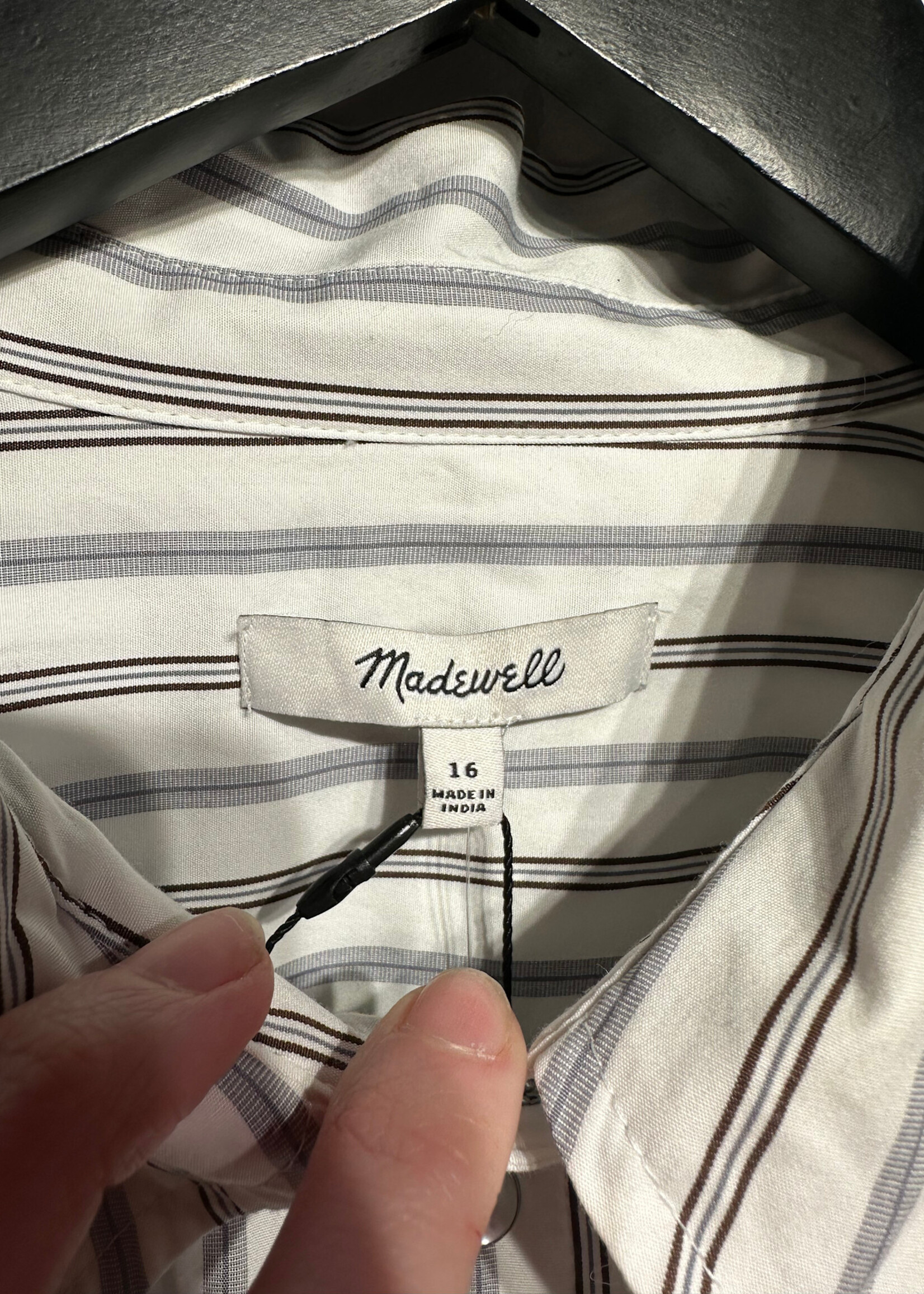 Madewell NWT Striped B/U Fem L