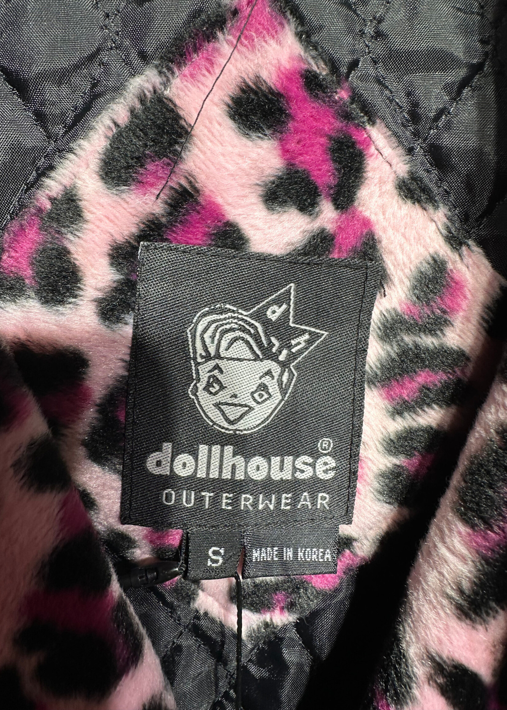 Dollhouse Outerwear Pink Animal Print Jacket S