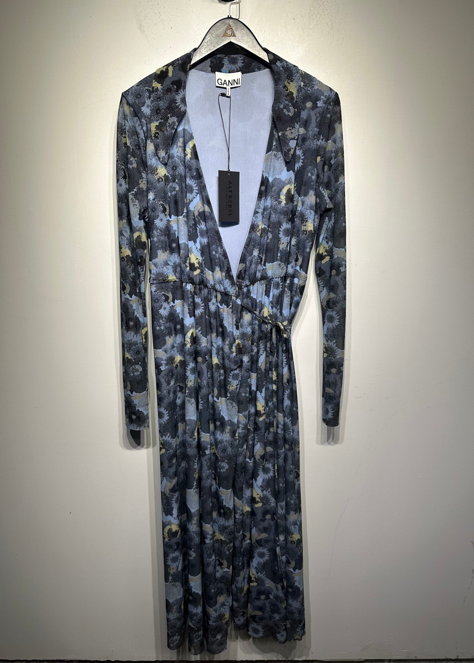 Gannni Blue Floral Long Dress M