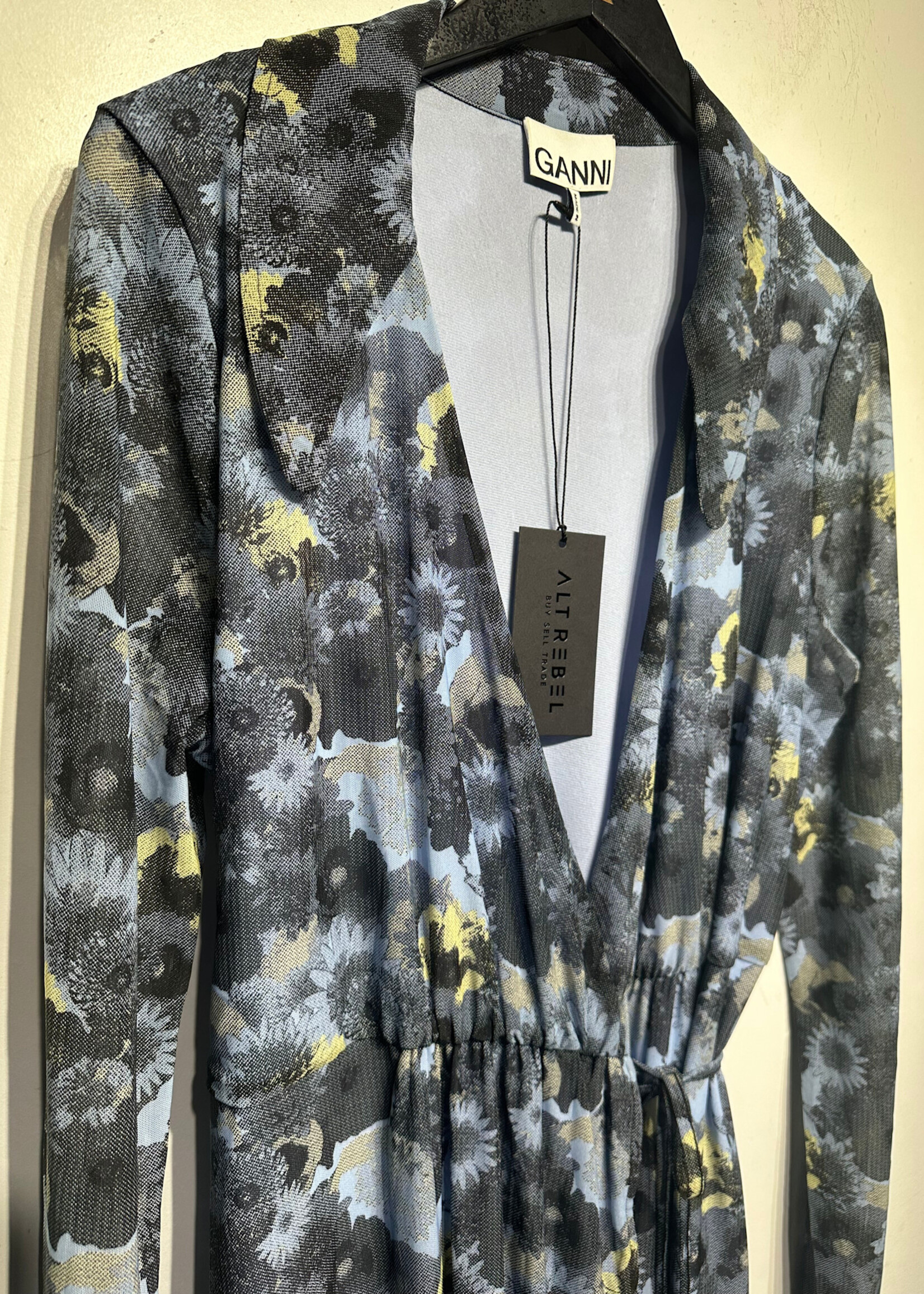 Gannni Blue Floral Long Dress M