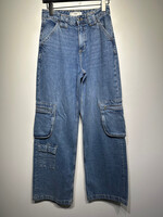 MNG Wide Leg Denim Cargo Pants Fem 27