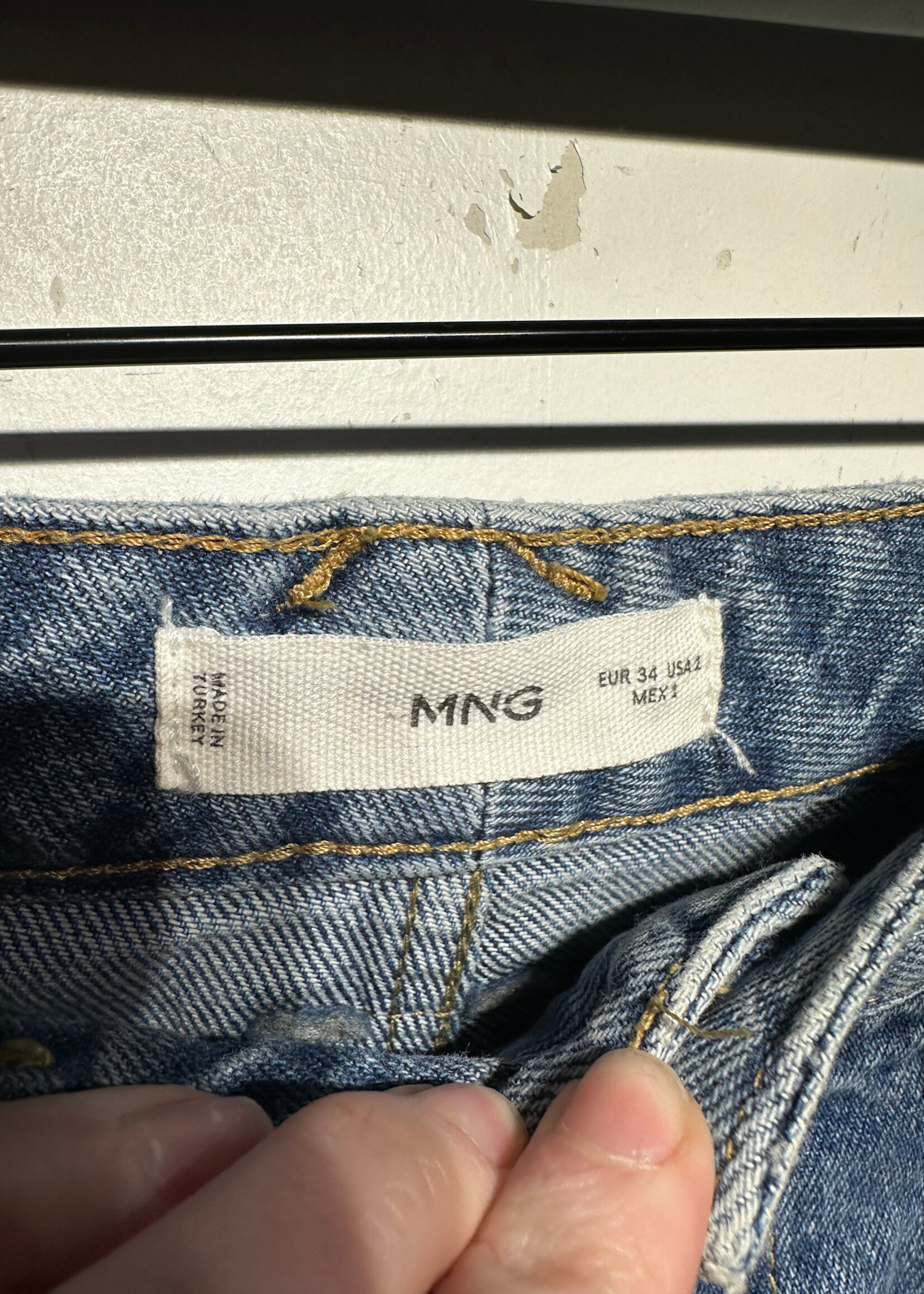 MNG Wide Leg Denim Cargo Pants Fem 27