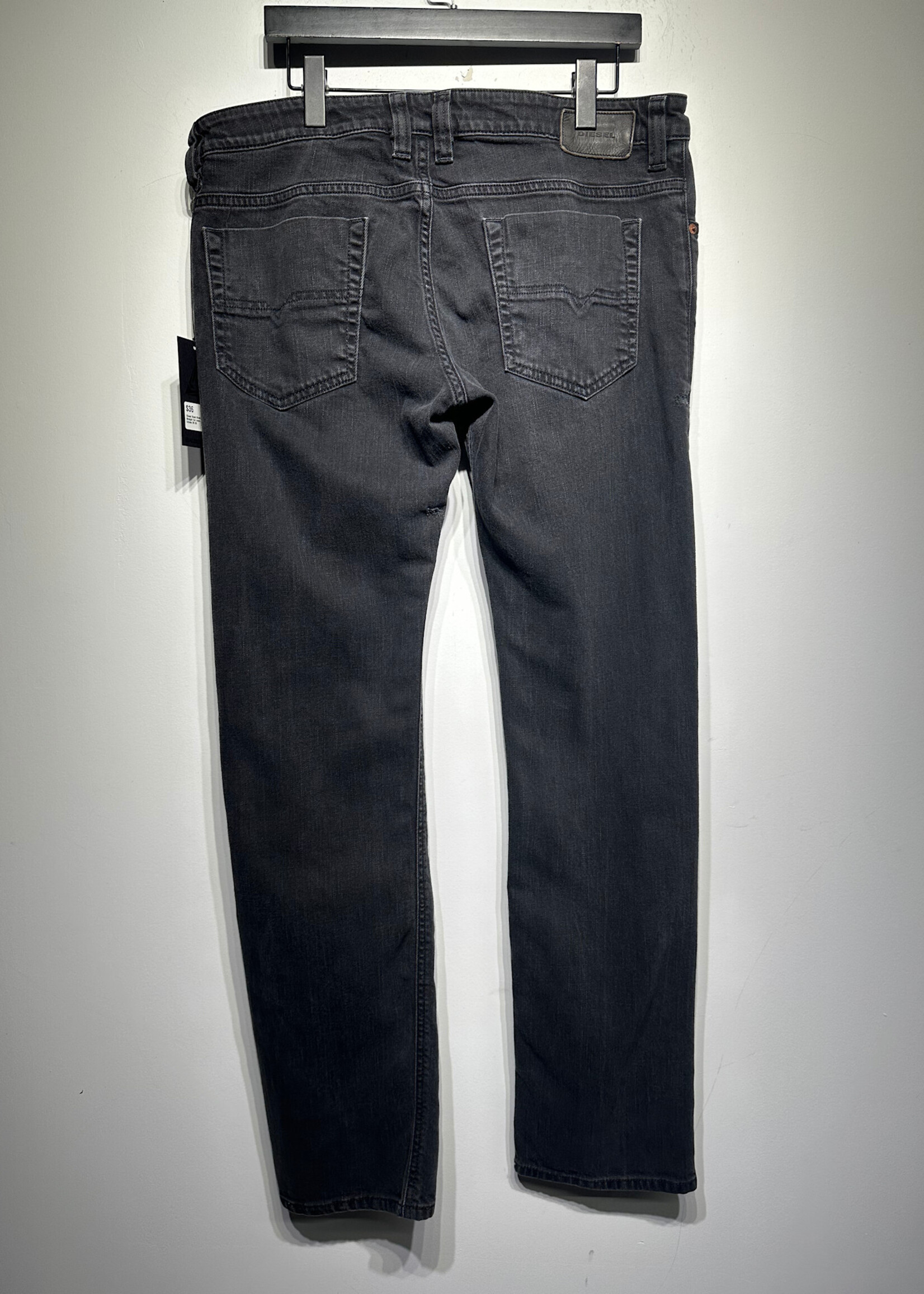 Diesel Black Wash Straight Cut Jeans Unisex 36