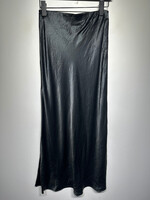Babaton Black Satin Maxi Skirt 26