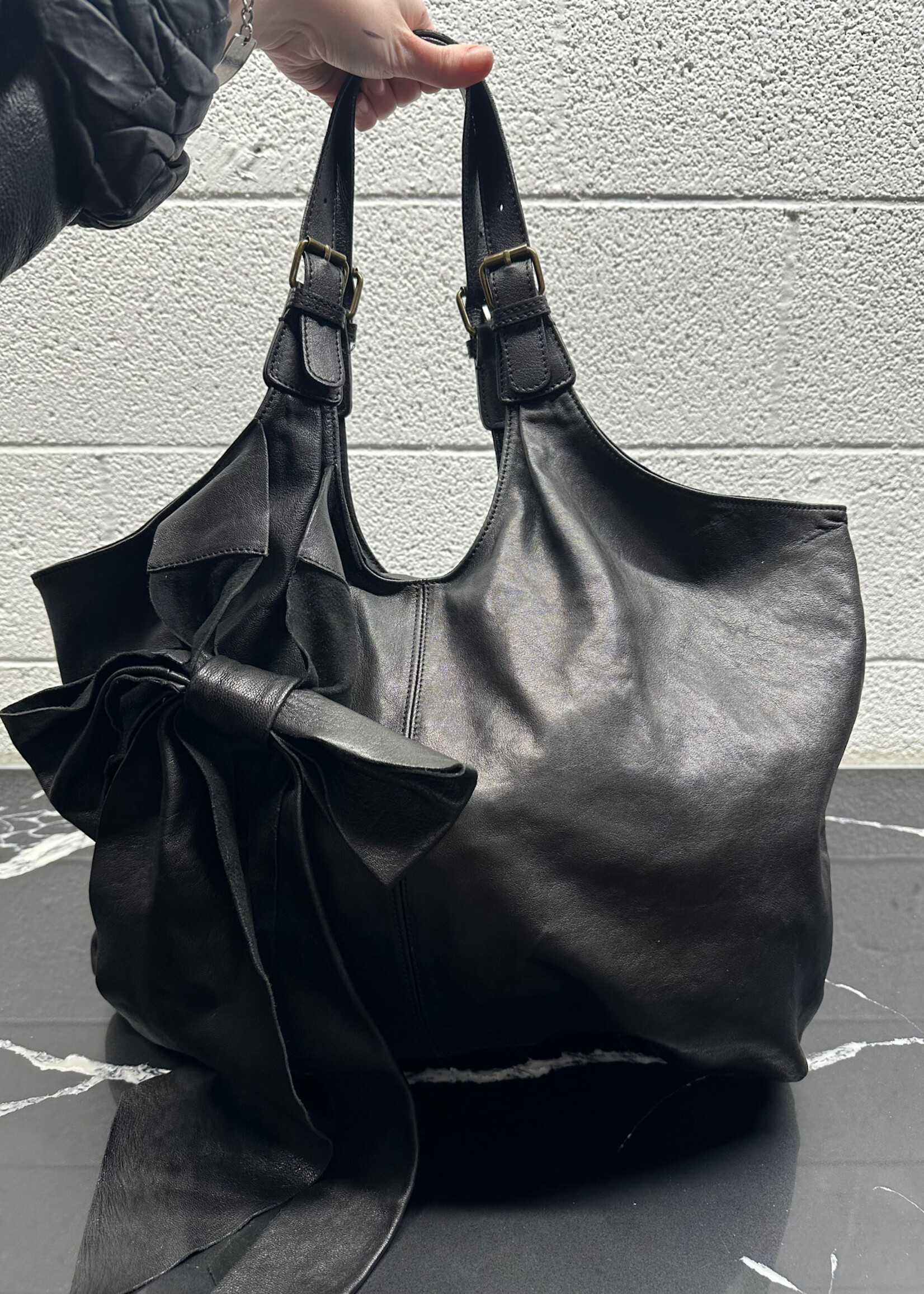 Valentino RED Black Bow Large Tote