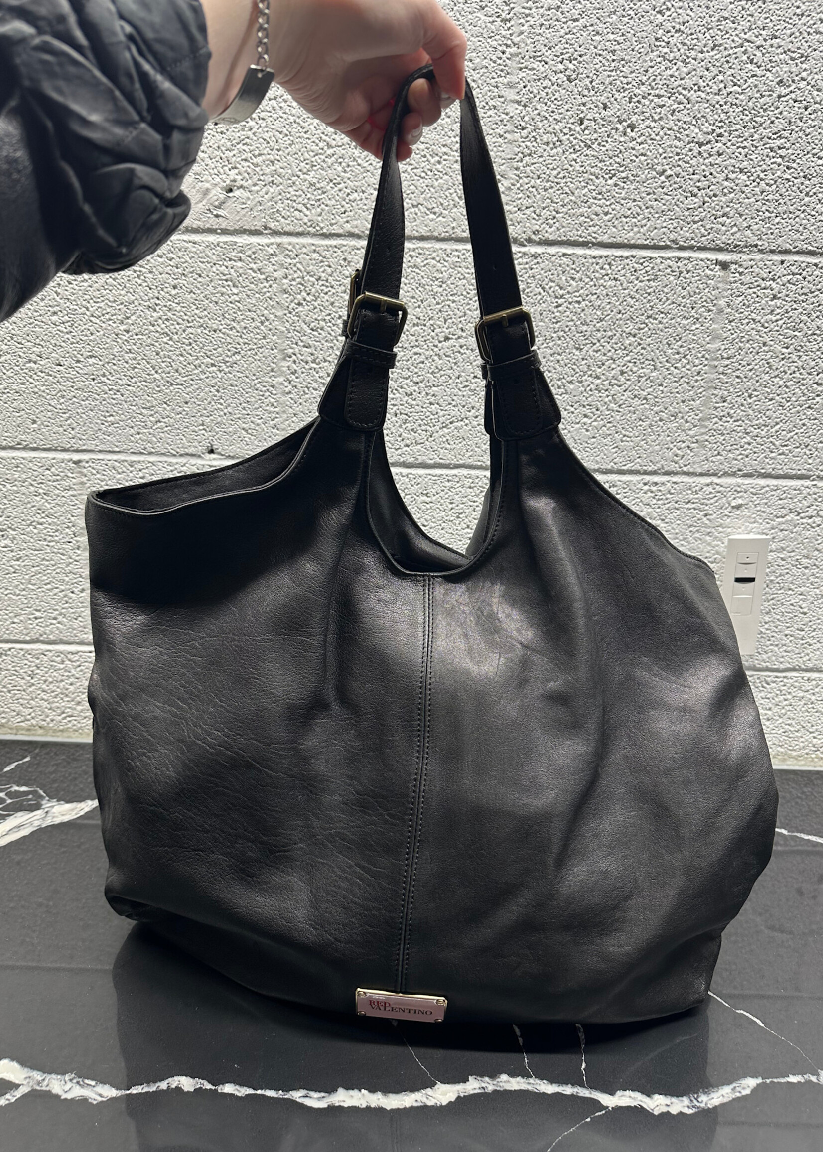 Valentino RED Black Bow Large Tote