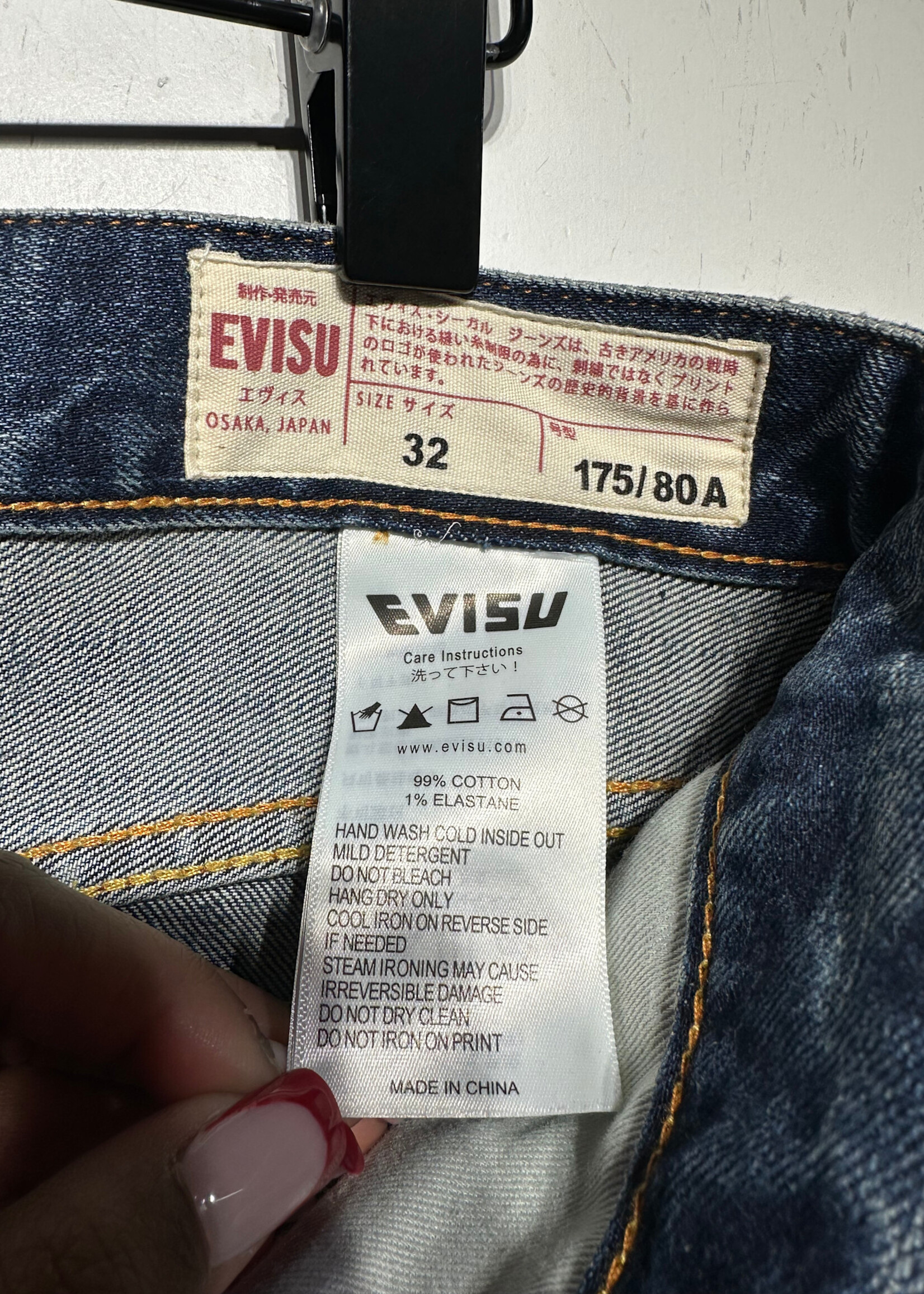 EVISU SELVEDEGE JEANS MASC 32