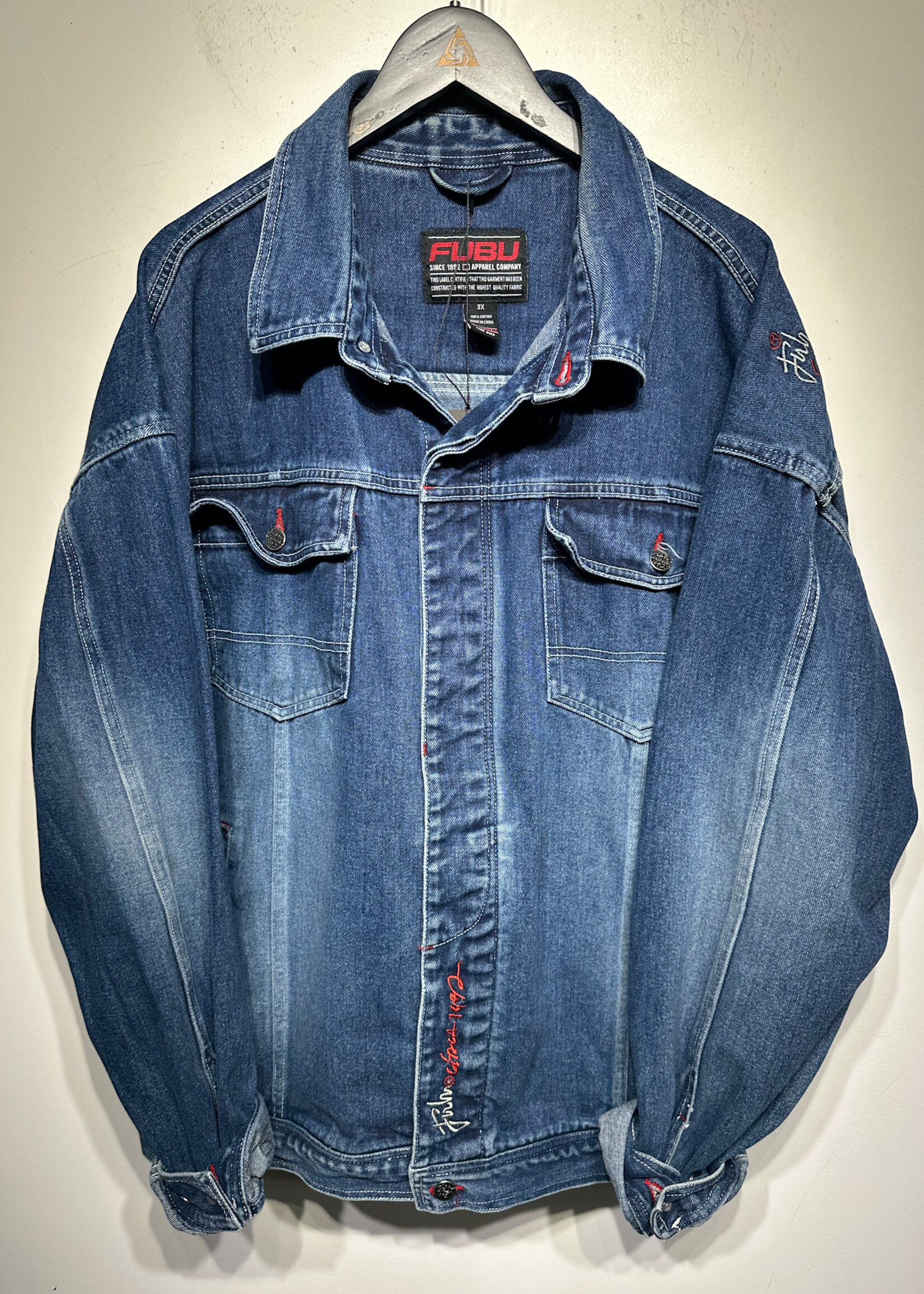 FUBU DENIM JACKET 3XL AS IS