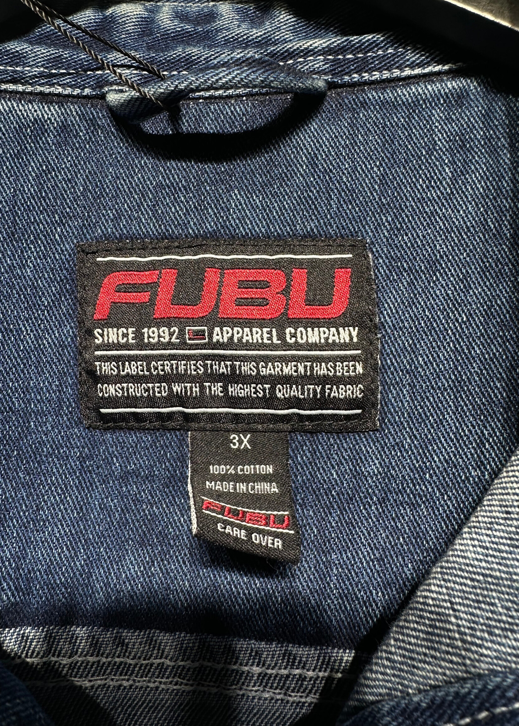 FUBU DENIM JACKET 3XL AS IS