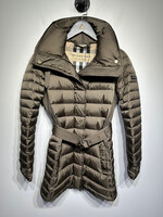 Burberry Brown Plaid Lined Puffer Coat Fem XS