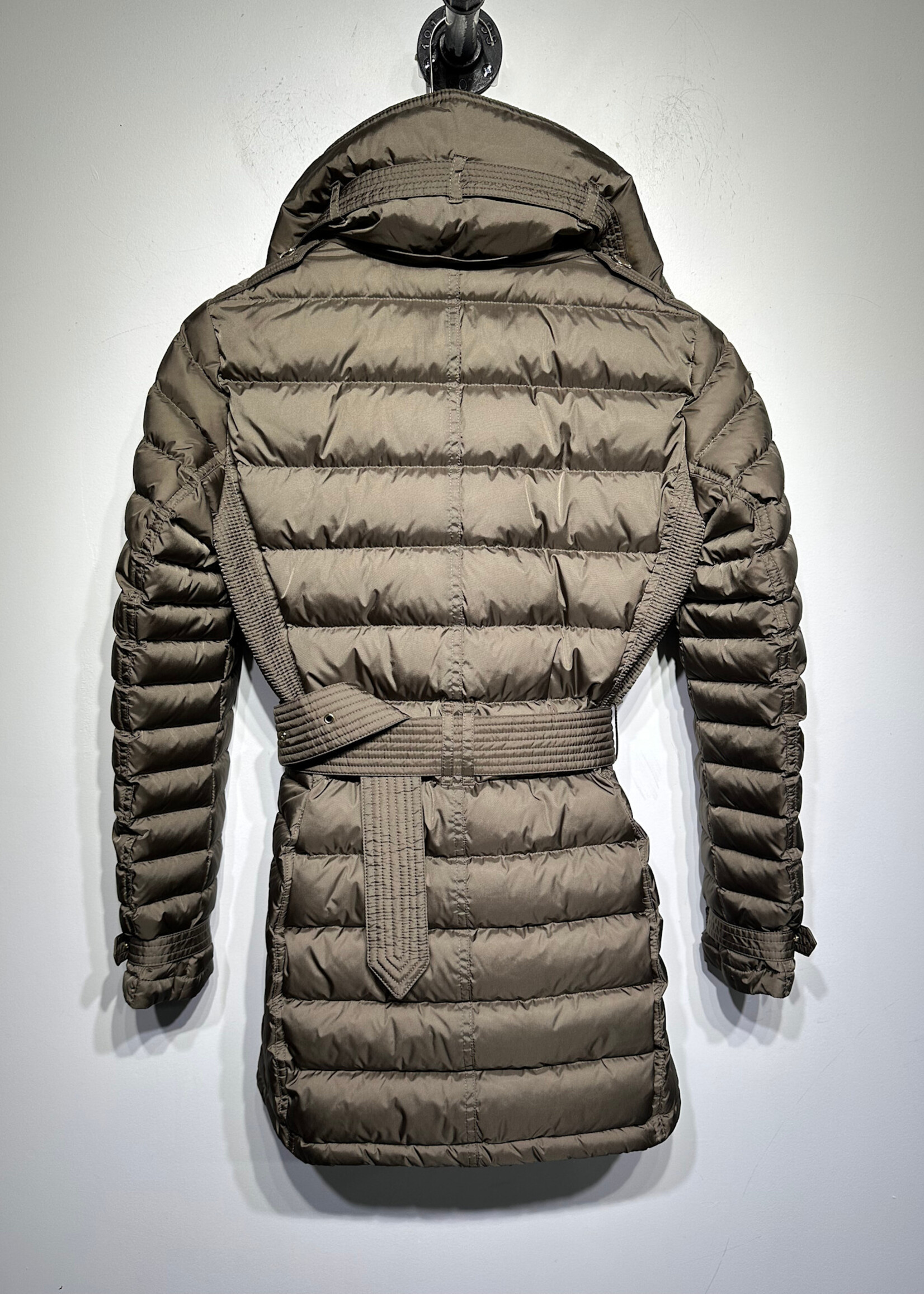 Burberry Brown Plaid Lined Puffer Coat Fem XS