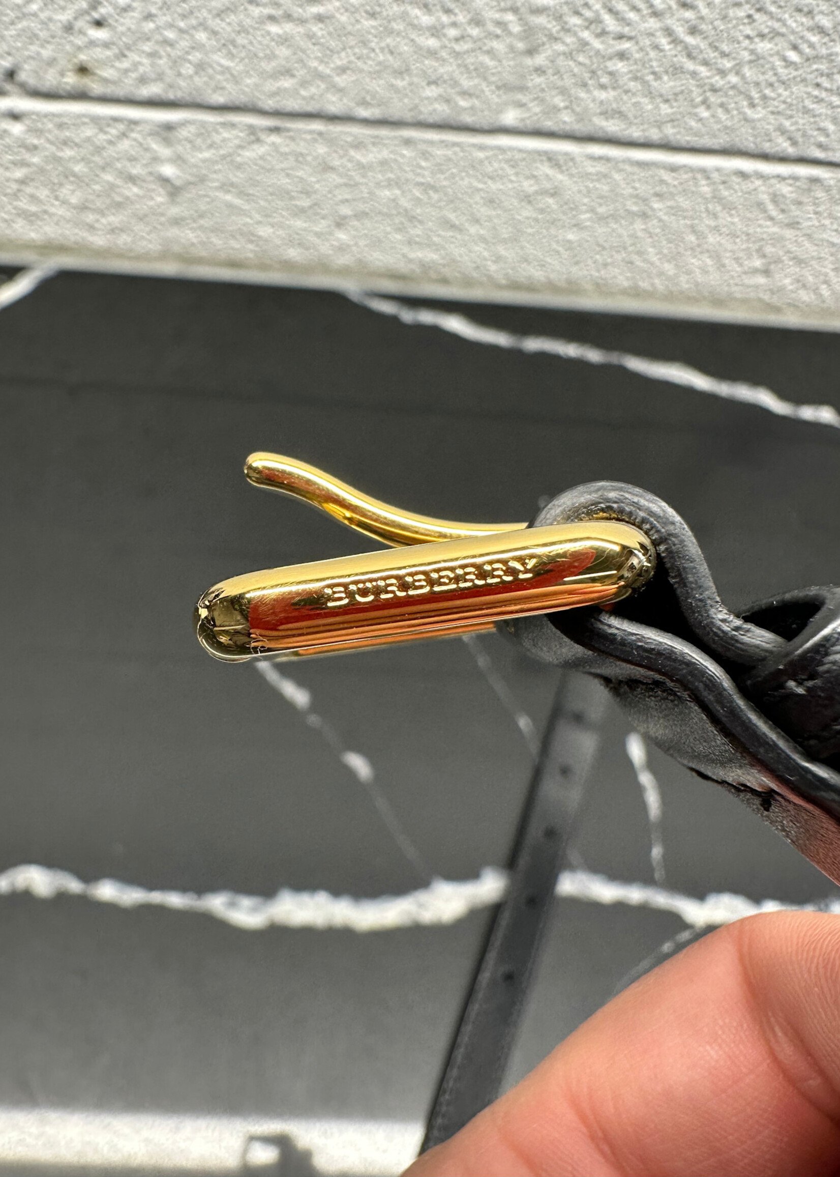 Burberry Black Skinny Belt