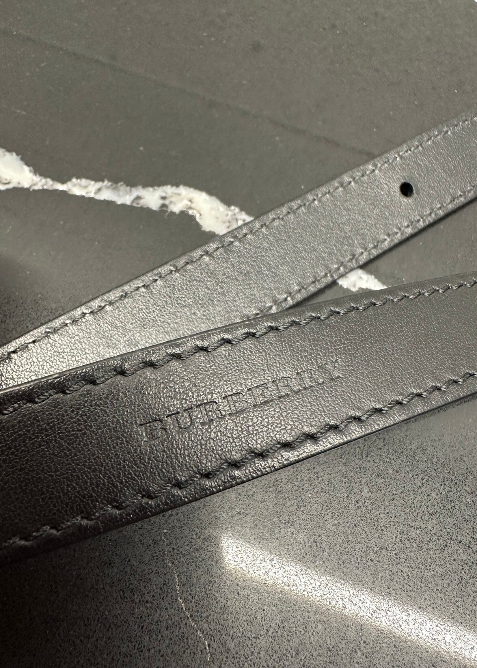 Burberry Black Skinny Belt