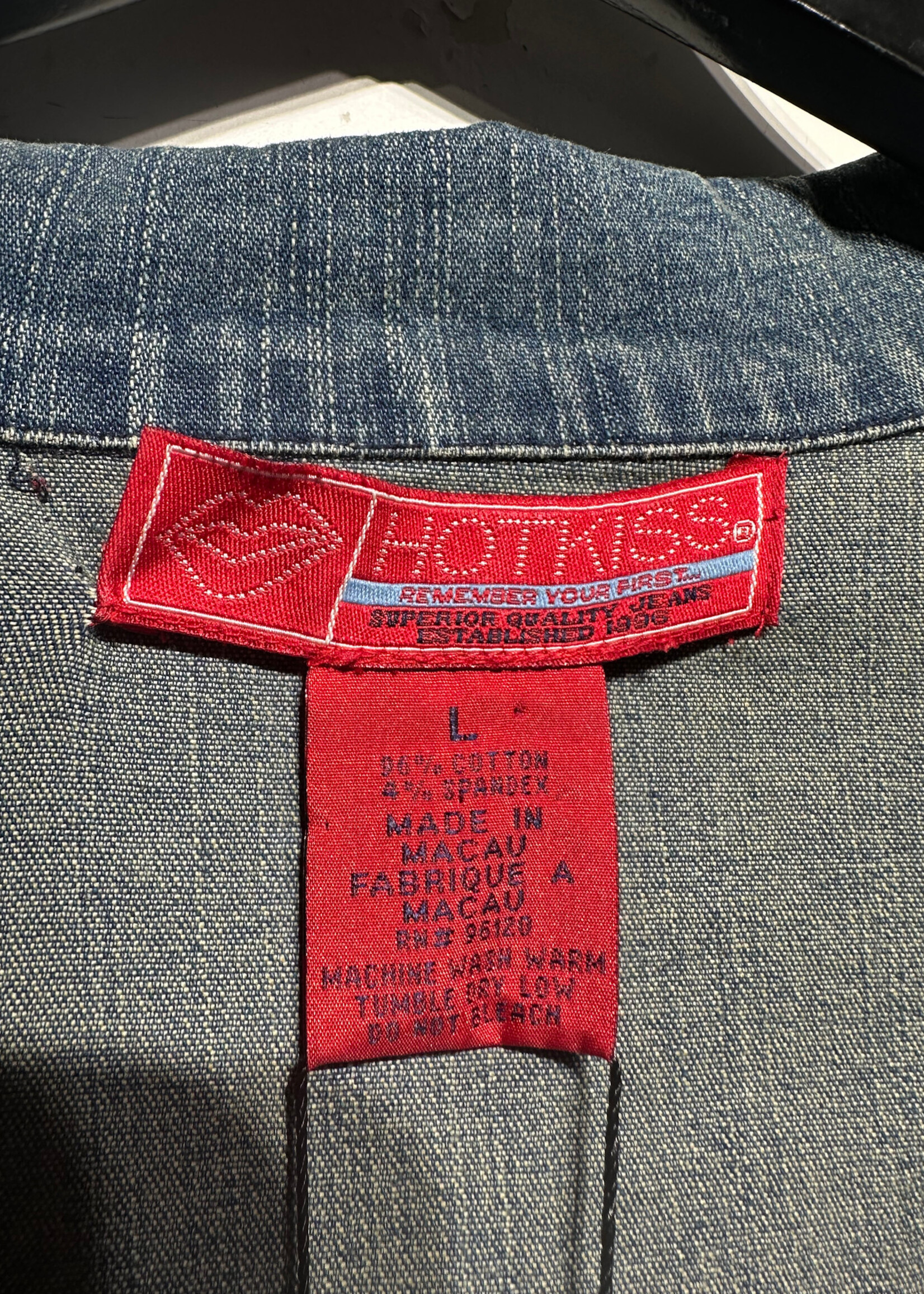 HOT KISS DENIM BELTED DRESS L