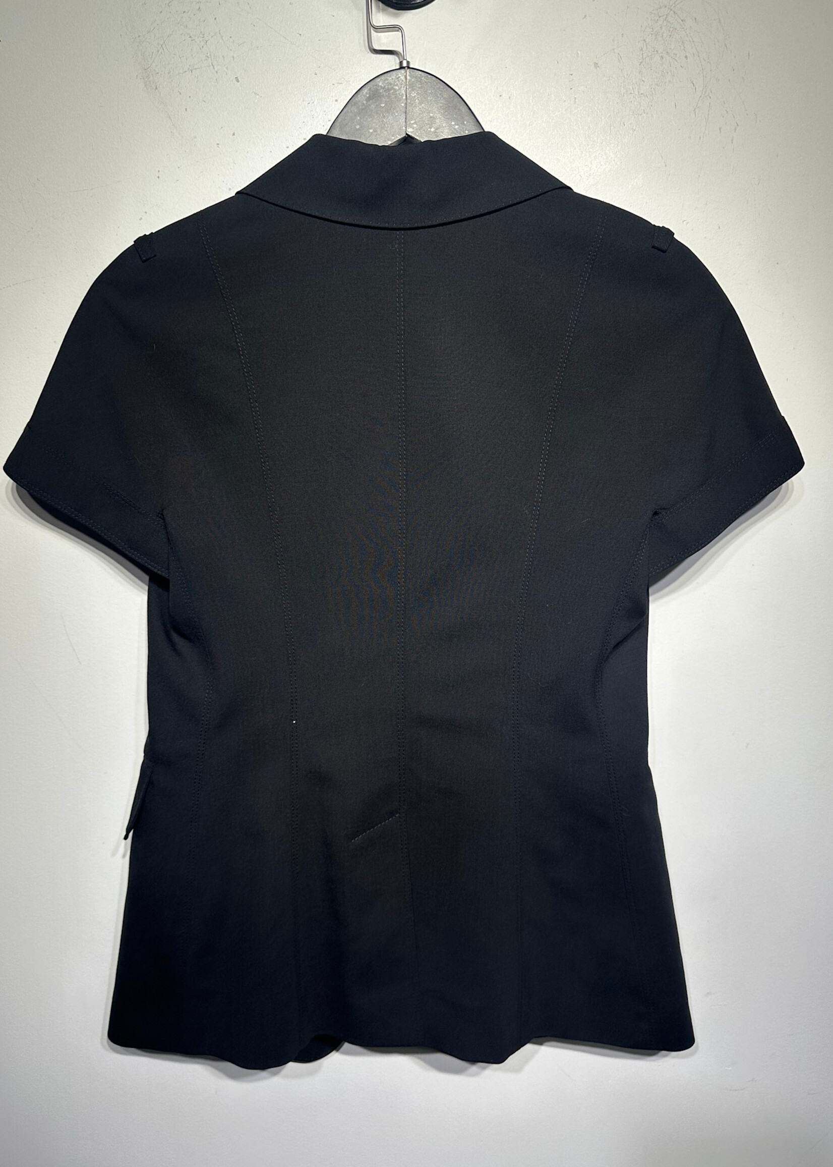 BURBERRY BLACK SHORT SLEEVE JACKET M