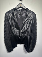 BEBE SPIKED LEATHER JACKET M