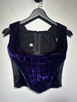 CAT WALK PURPLE VELVET CORSET M AS IS