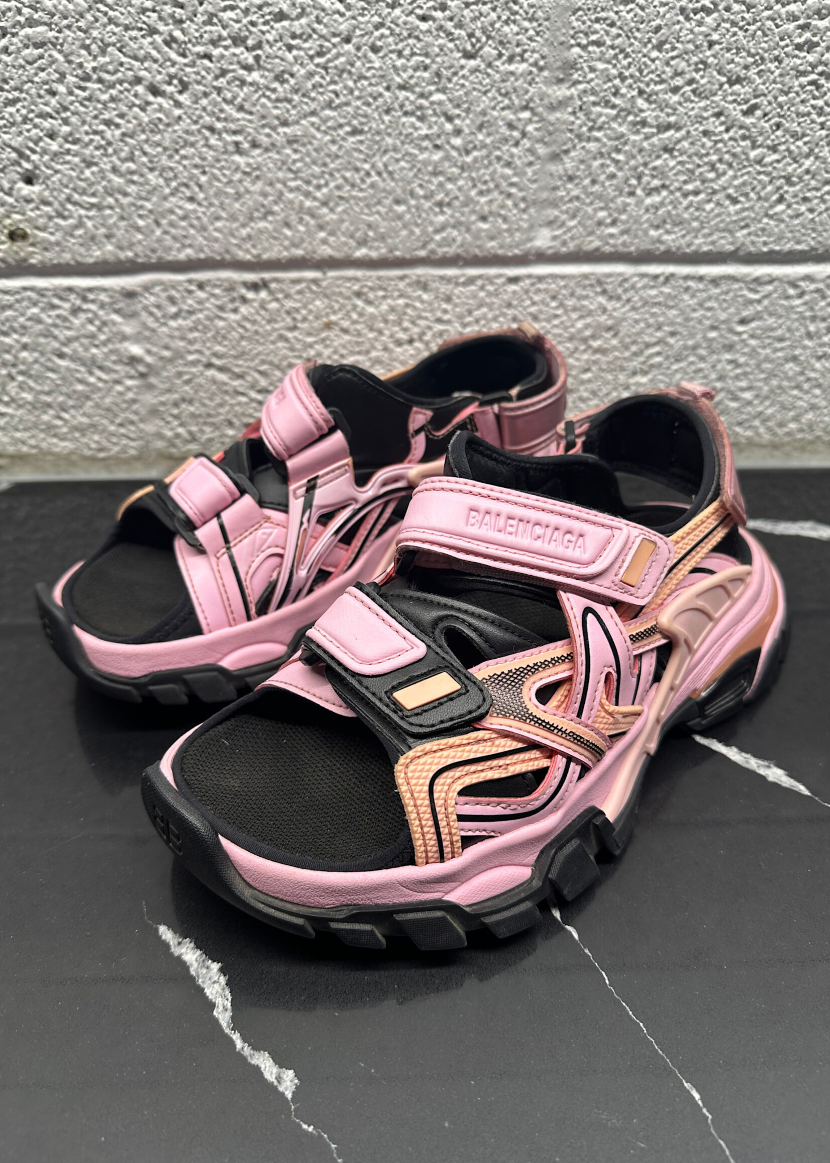 BALENCIAGA PINK TRACK SANDAL 5