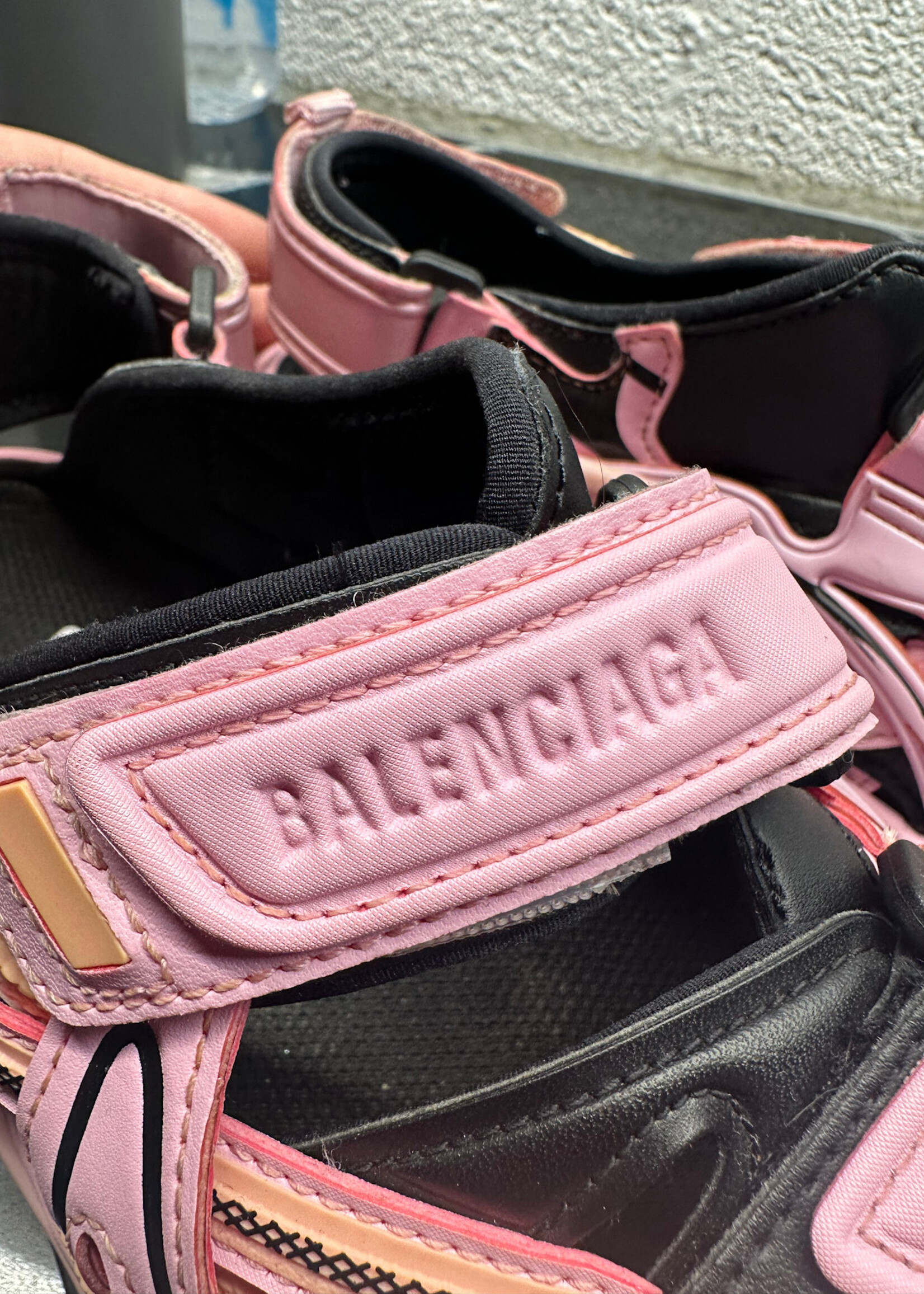 BALENCIAGA PINK TRACK SANDAL 5