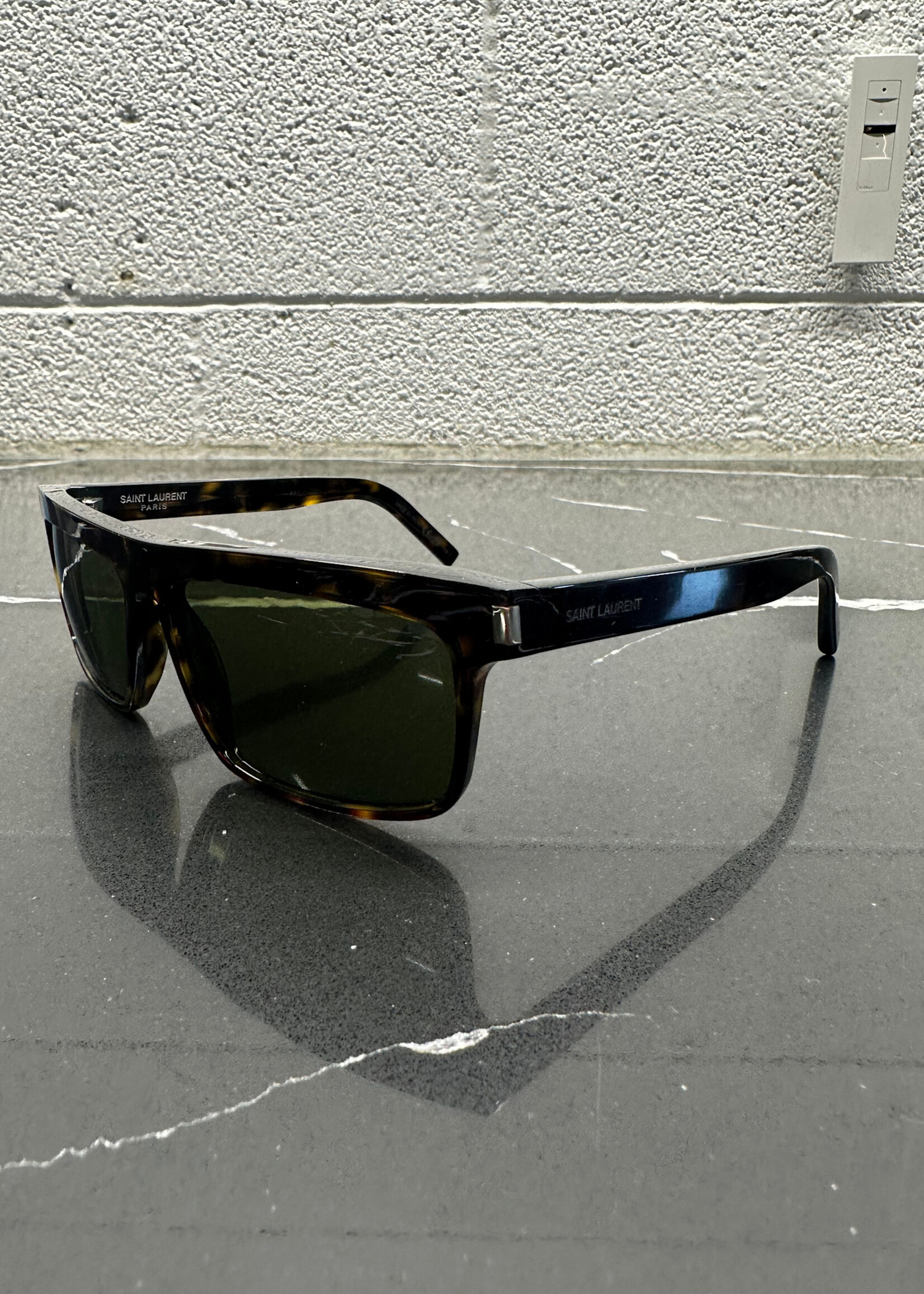 YSL CHEETAH RECTANGLE FRAMES OS