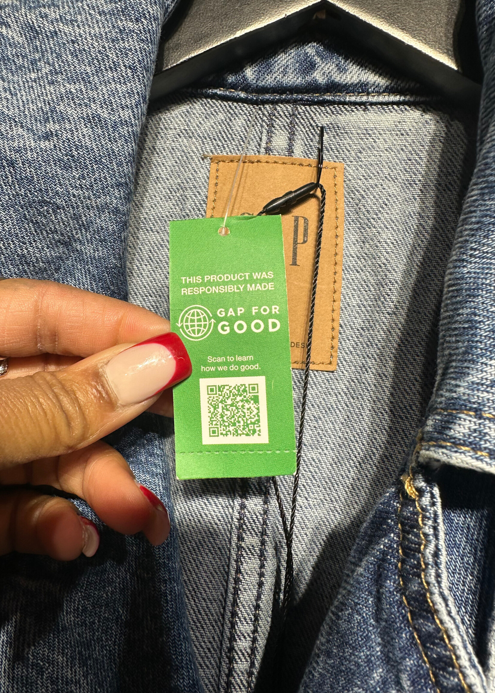 NWT Gap Denim Trench Coat M