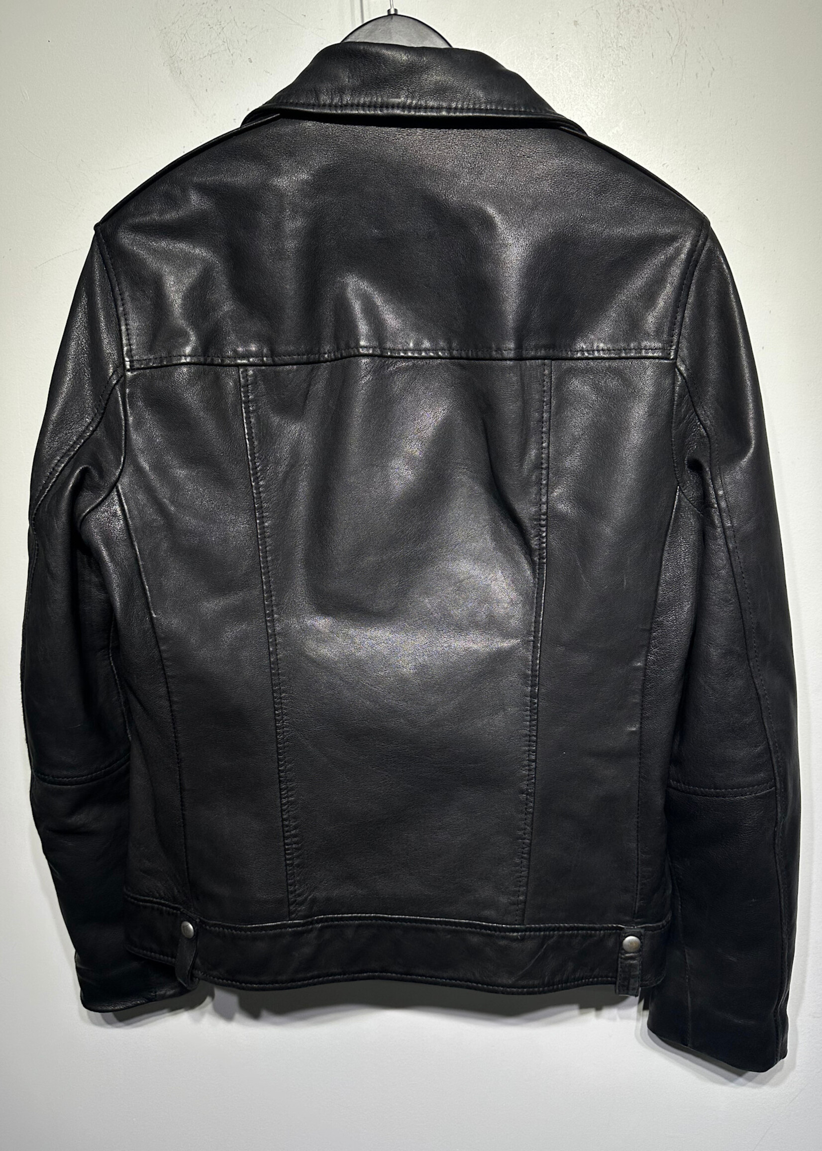 Allsaints Leather Biker Jacket Fem XS