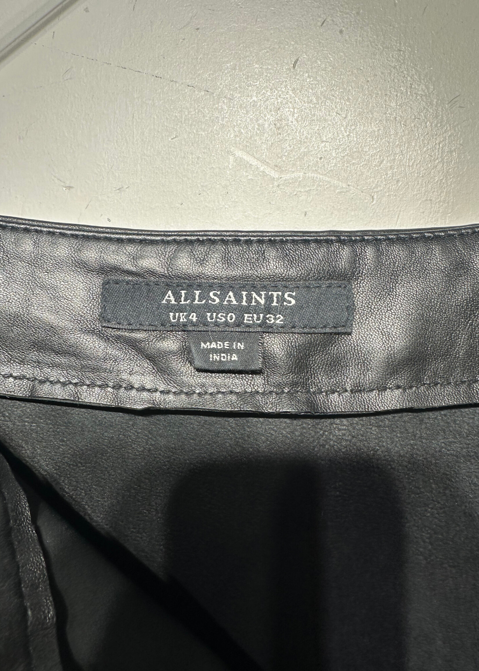 Allsaints Giana Leather Maxi Skirt 25