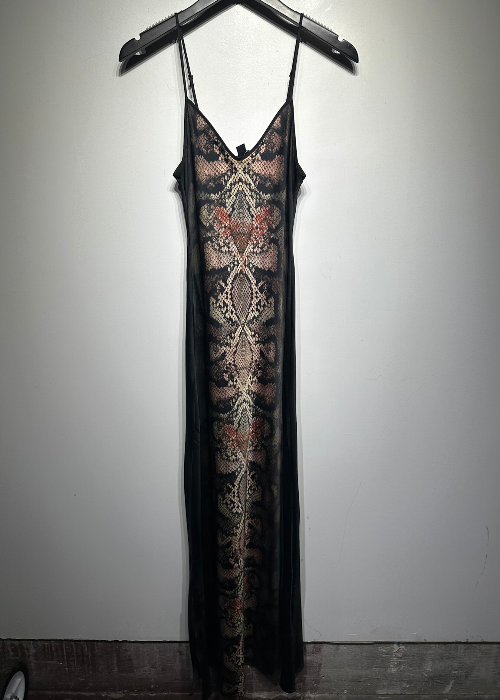 Allsaints Snake Print Bryony Maxi Dress 2/XS
