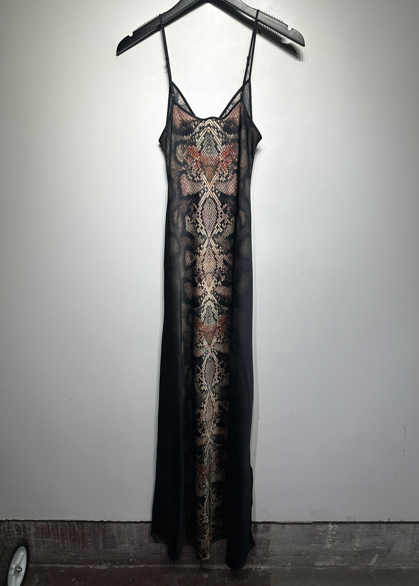 Allsaints Snake Print Bryony Maxi Dress 2/XS