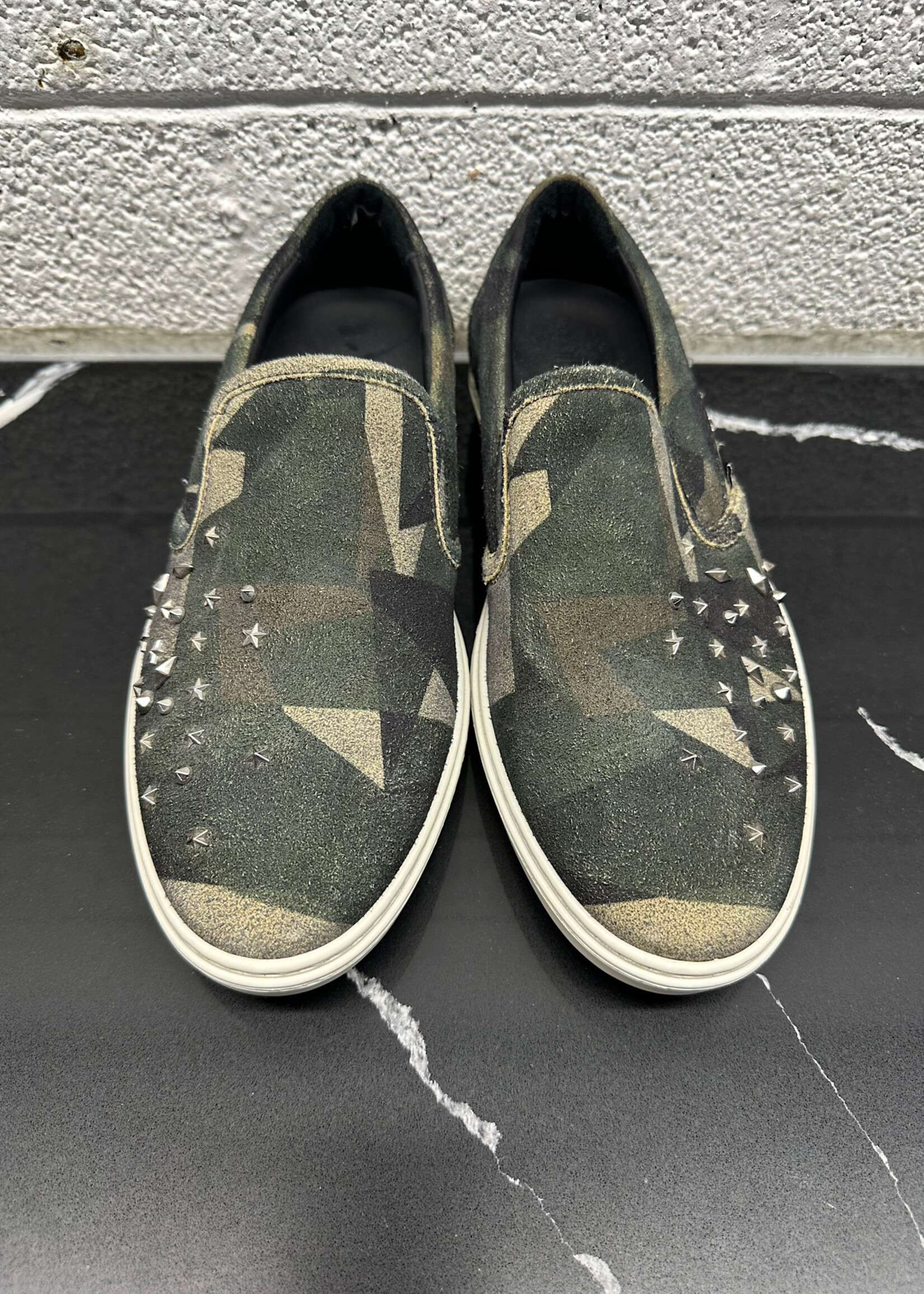 Jimmy Choo Camo Star Studded Slip On Masc 9.5