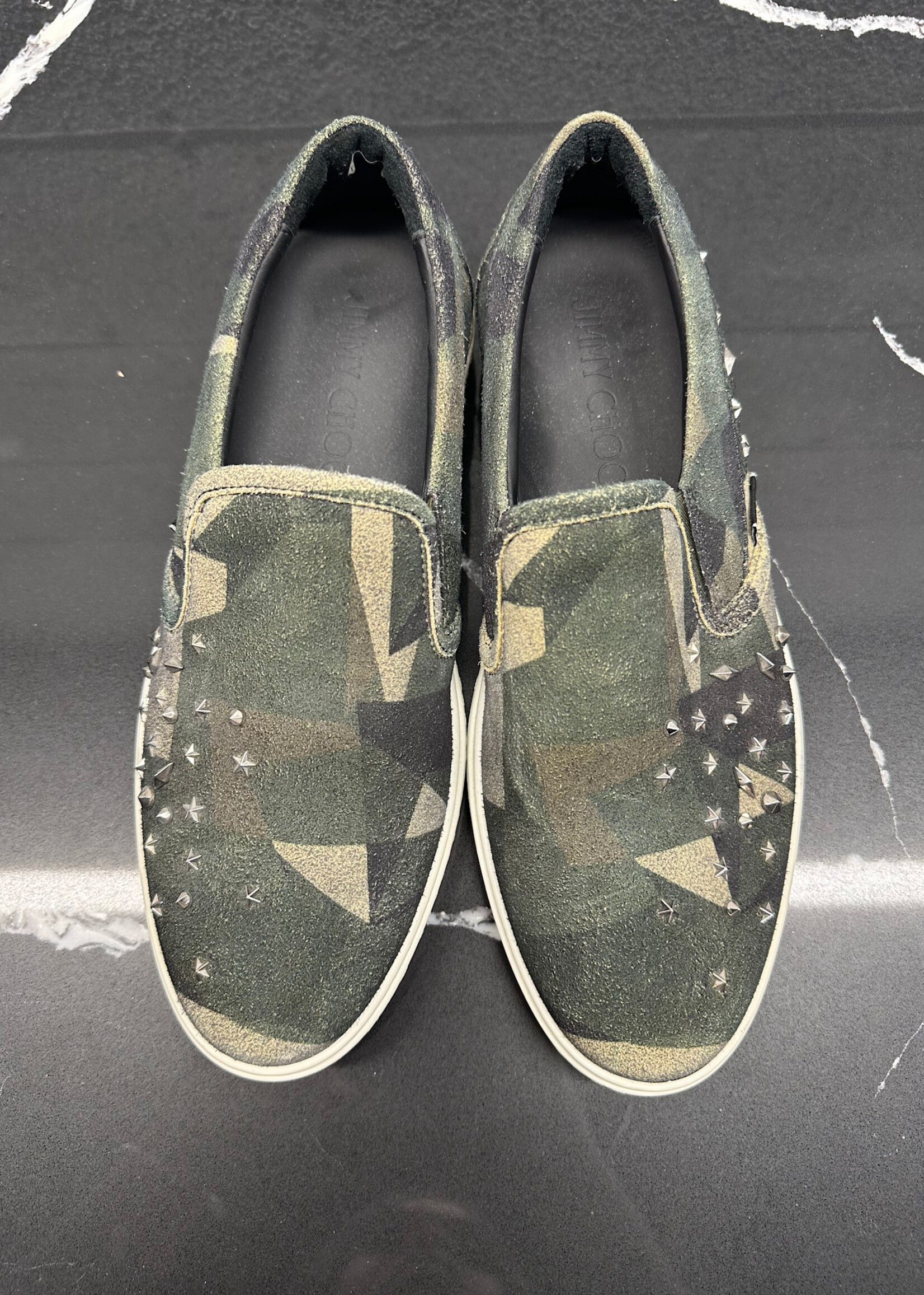 Jimmy Choo Camo Star Studded Slip On Masc 9.5