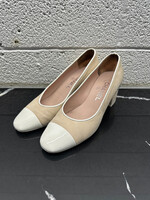 Chanel 2021 Interlocking C Beige Pumps 36.5/6.5