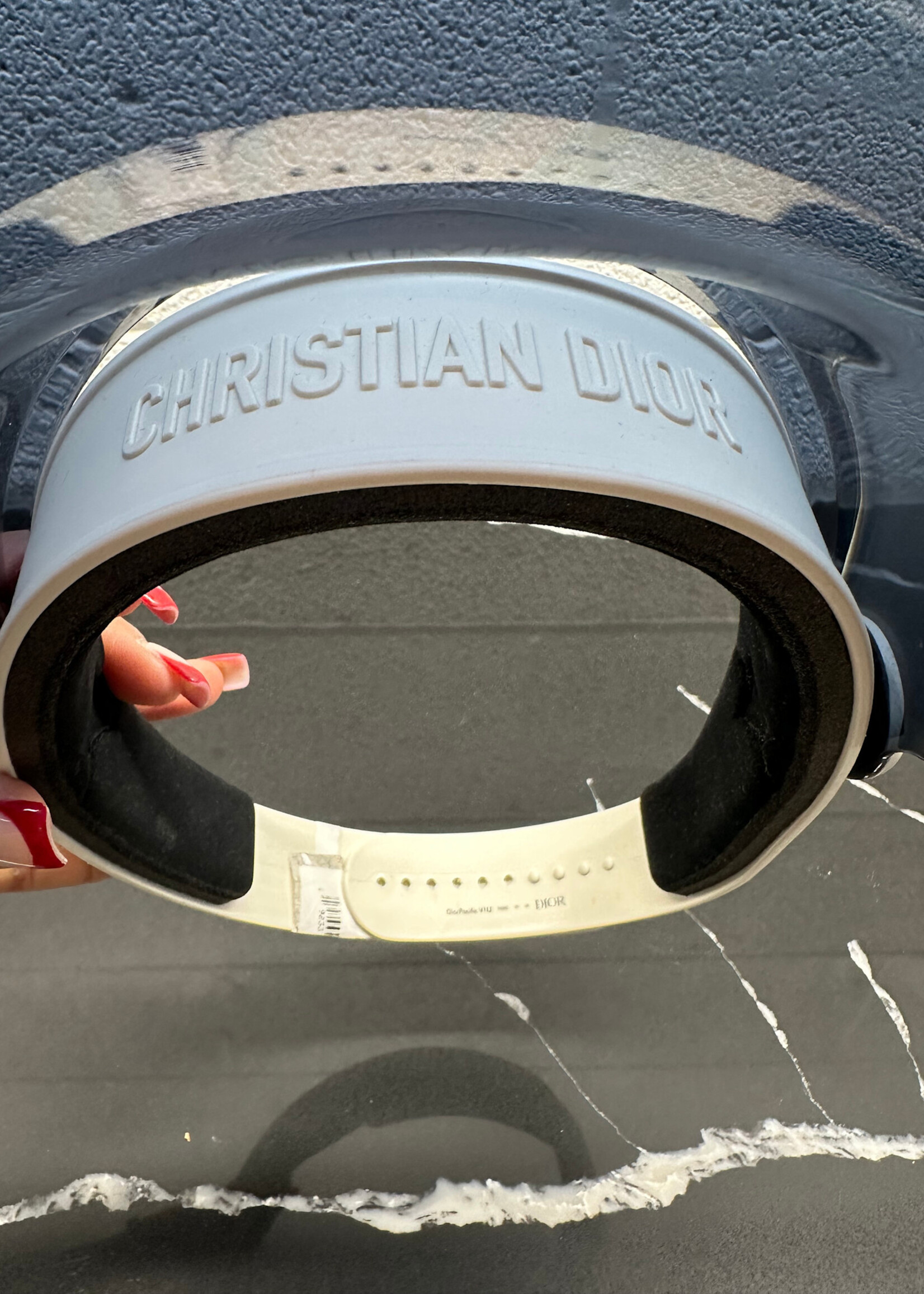 Christian Dior Blue/White Visor
