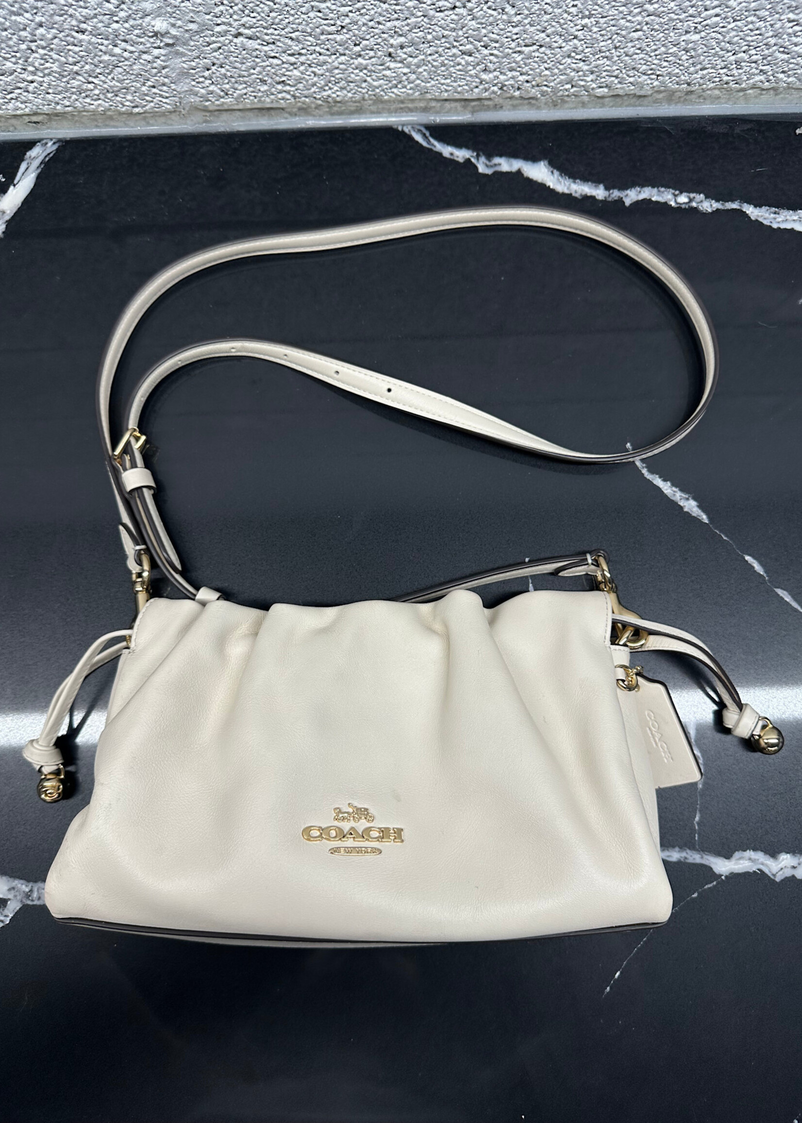 Coach Faye Ruched Shoulder Bag As Is