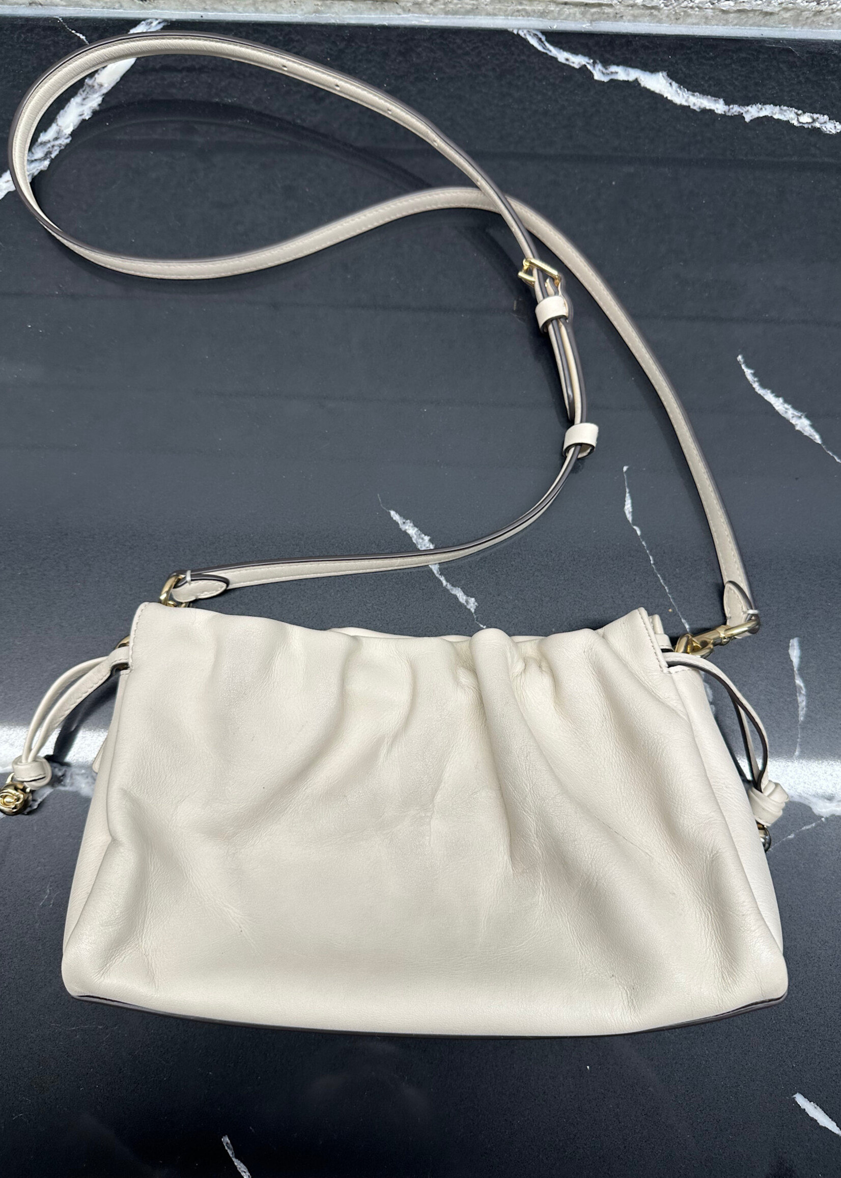 Coach Faye Ruched Shoulder Bag As Is