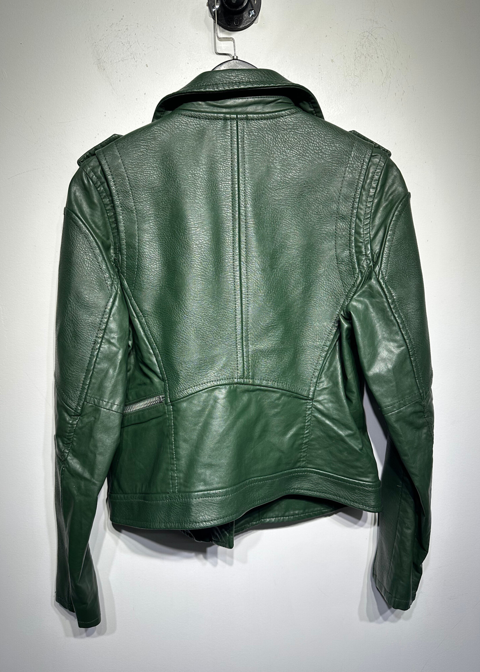 Blank NYC Green Faux Leather Jacket Fem M