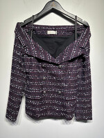 Faith Connexion Tweed Off Shoulder Blazer Fem L