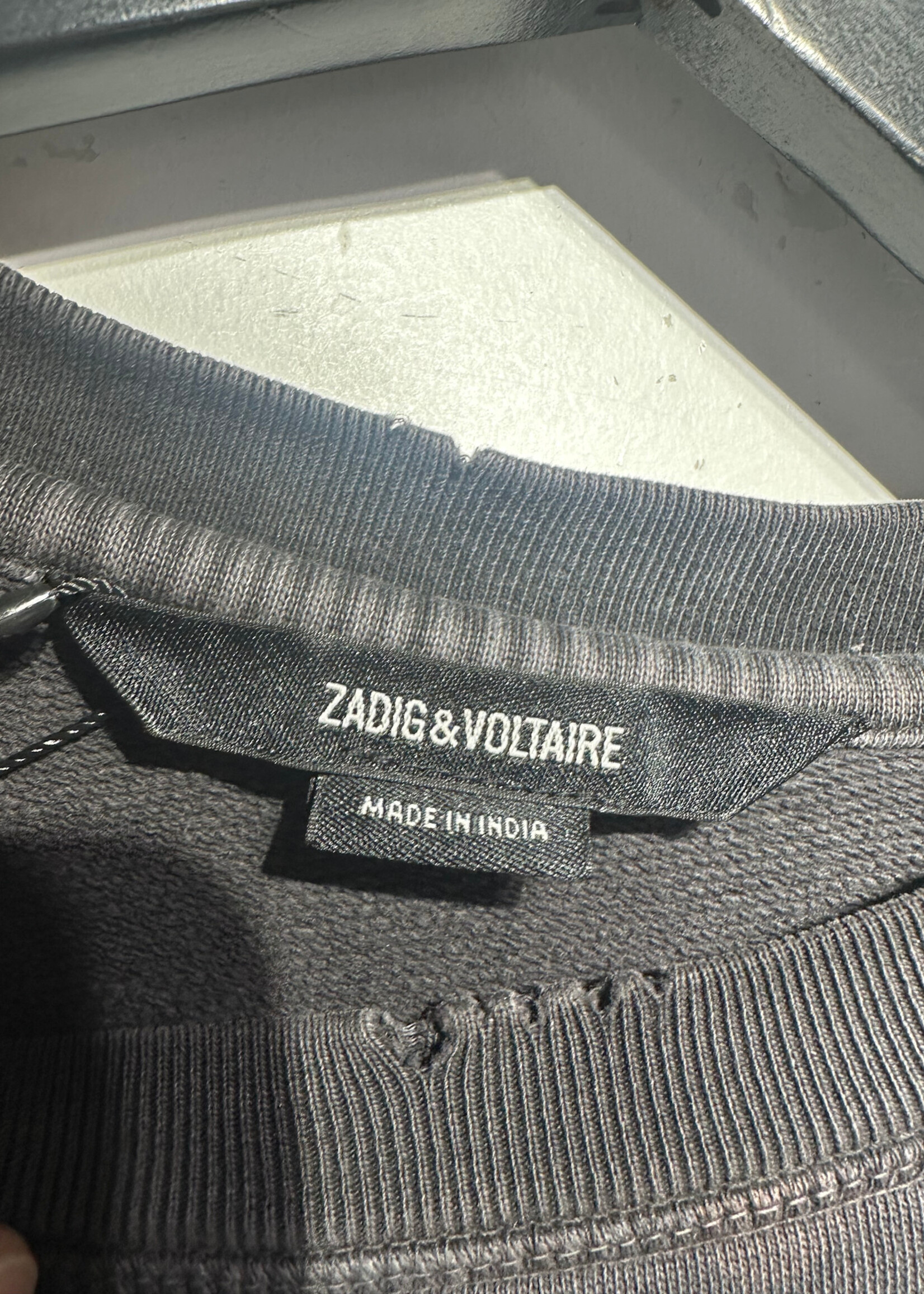 Zadig & Voltaire Grey Space Crew Neck XS