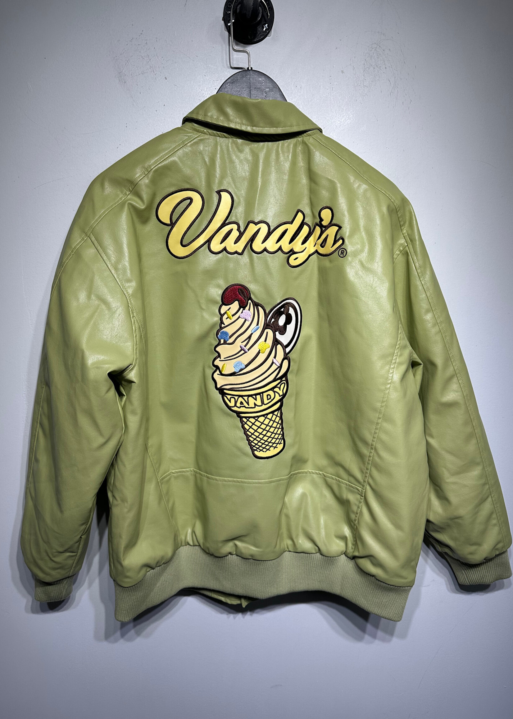 Vandy The Pink Faux Leather Bomber M