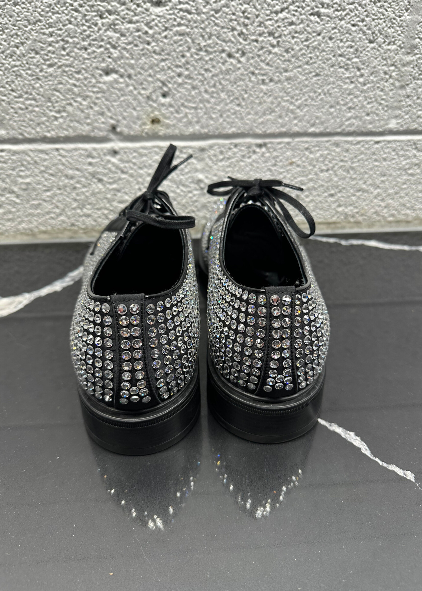 Prada Rhinestone Rhinestone Derbies Masc 8.5-9