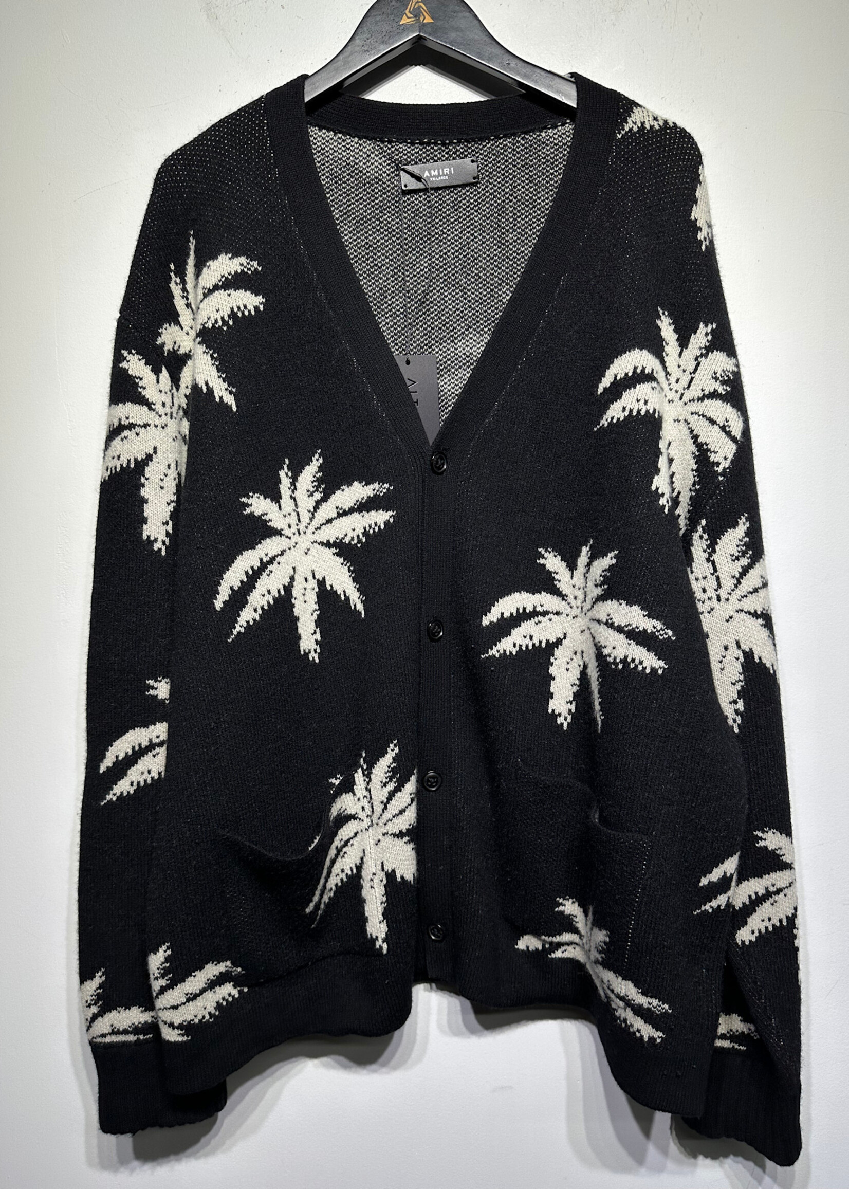 Amiri Palm Tree Black Cardigan XL