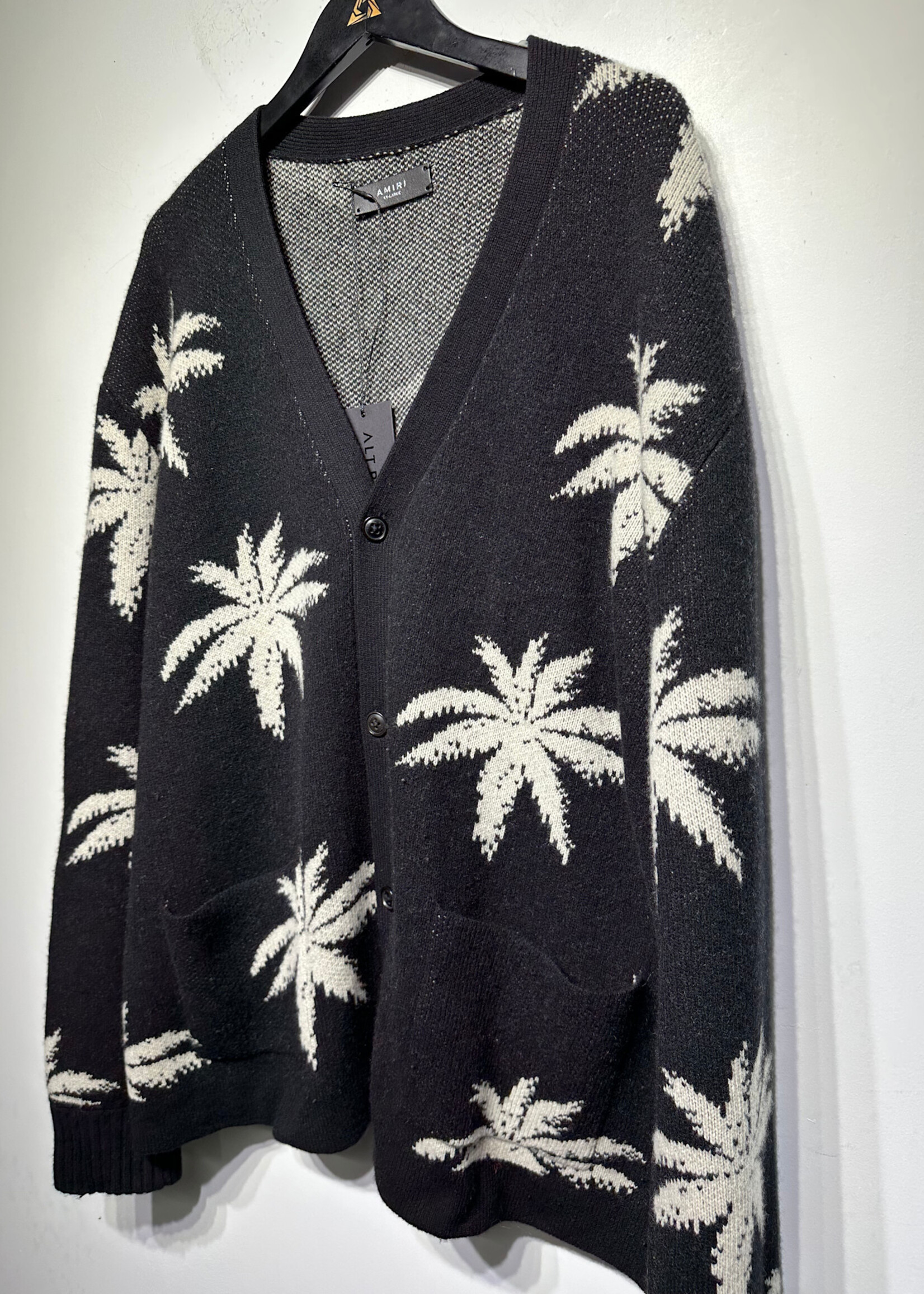 Amiri Palm Tree Black Cardigan XL