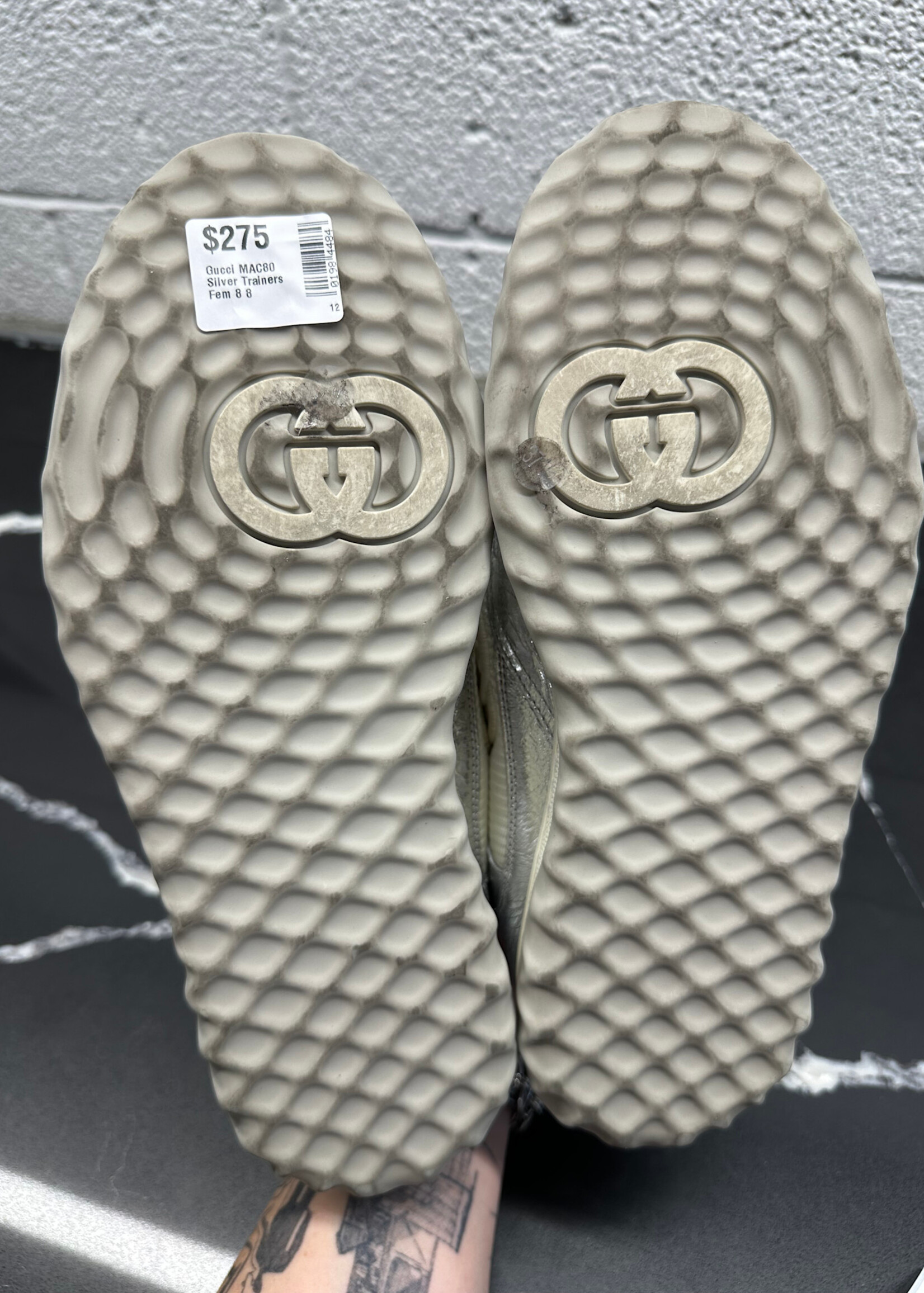 Gucci MAC80 Silver Trainers Fem 8
