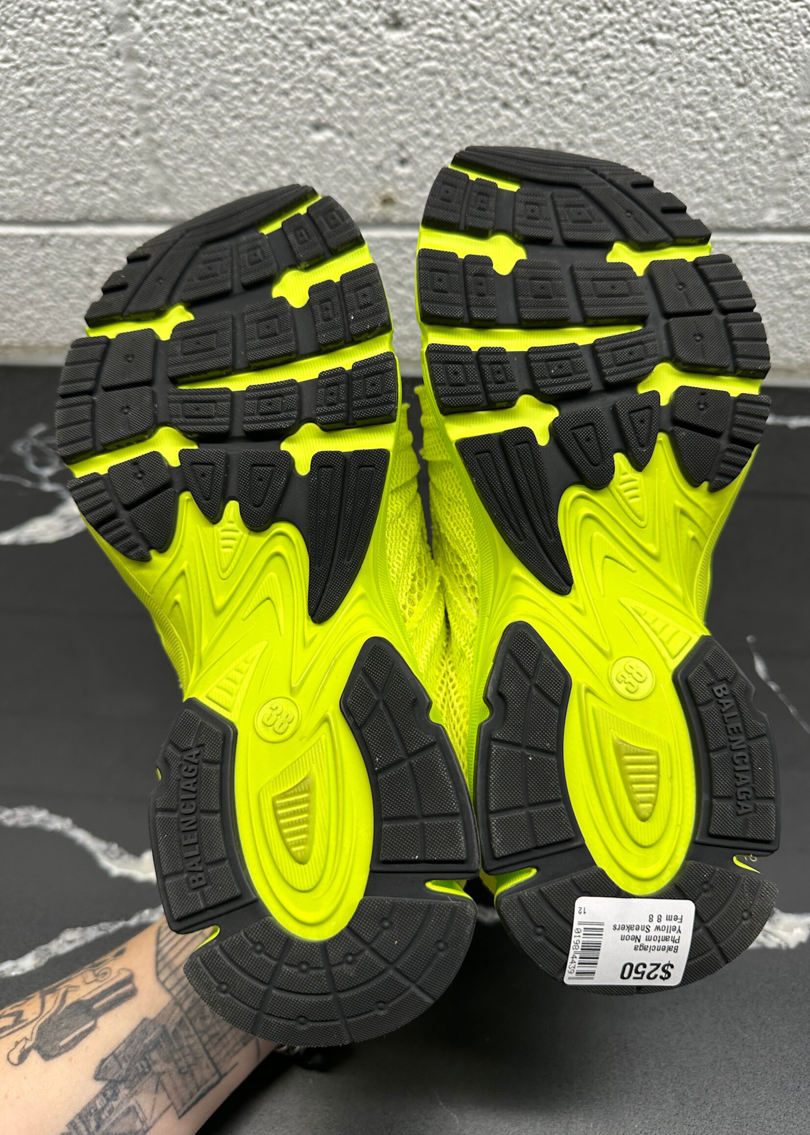 Balenciaga Phantom Neon Yellow Sneakers Fem 8