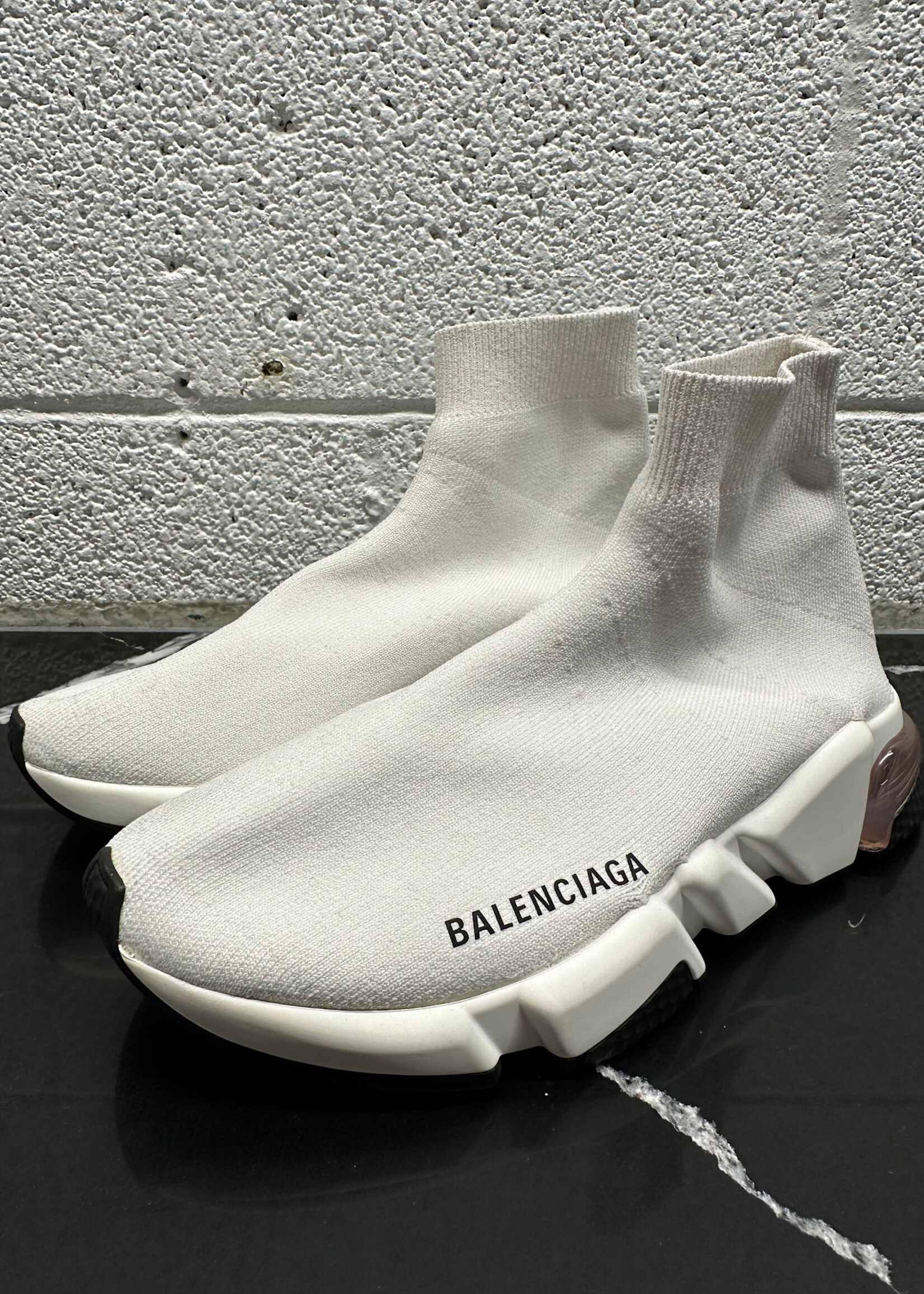 Balenciaga White Speed 2.0 Sock Sneakers Fem 8