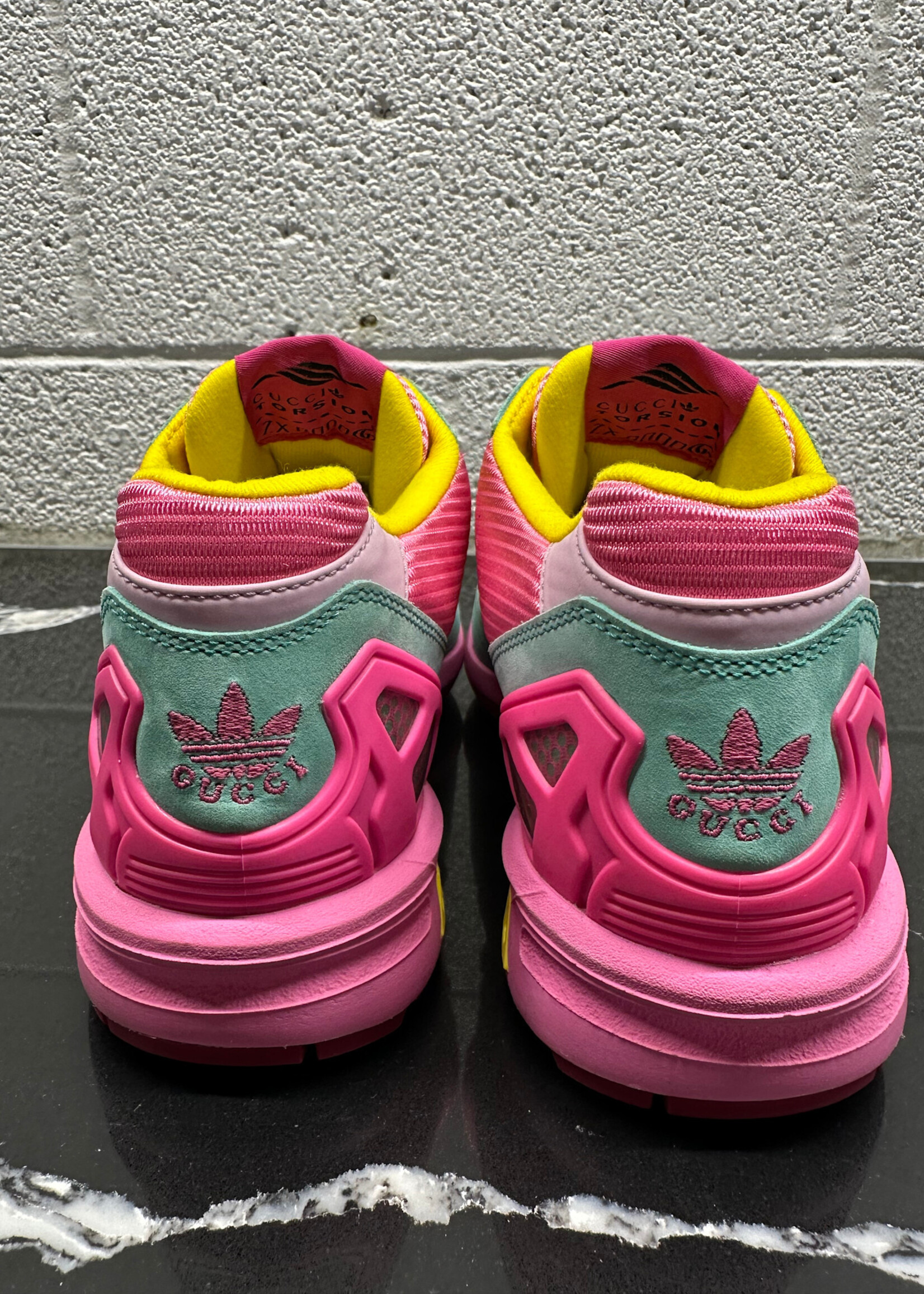 Gucci x Adidas Torsion Pink Blue Sneakers Fem 8