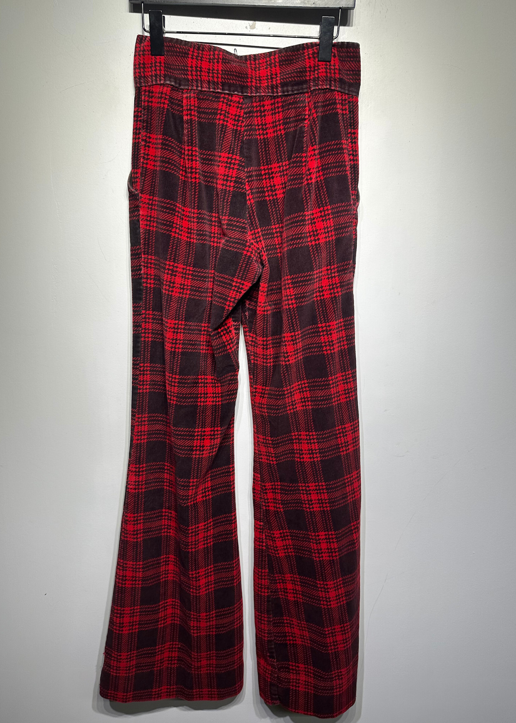 STUART MCGUIRE RED PLAID PANTS 26